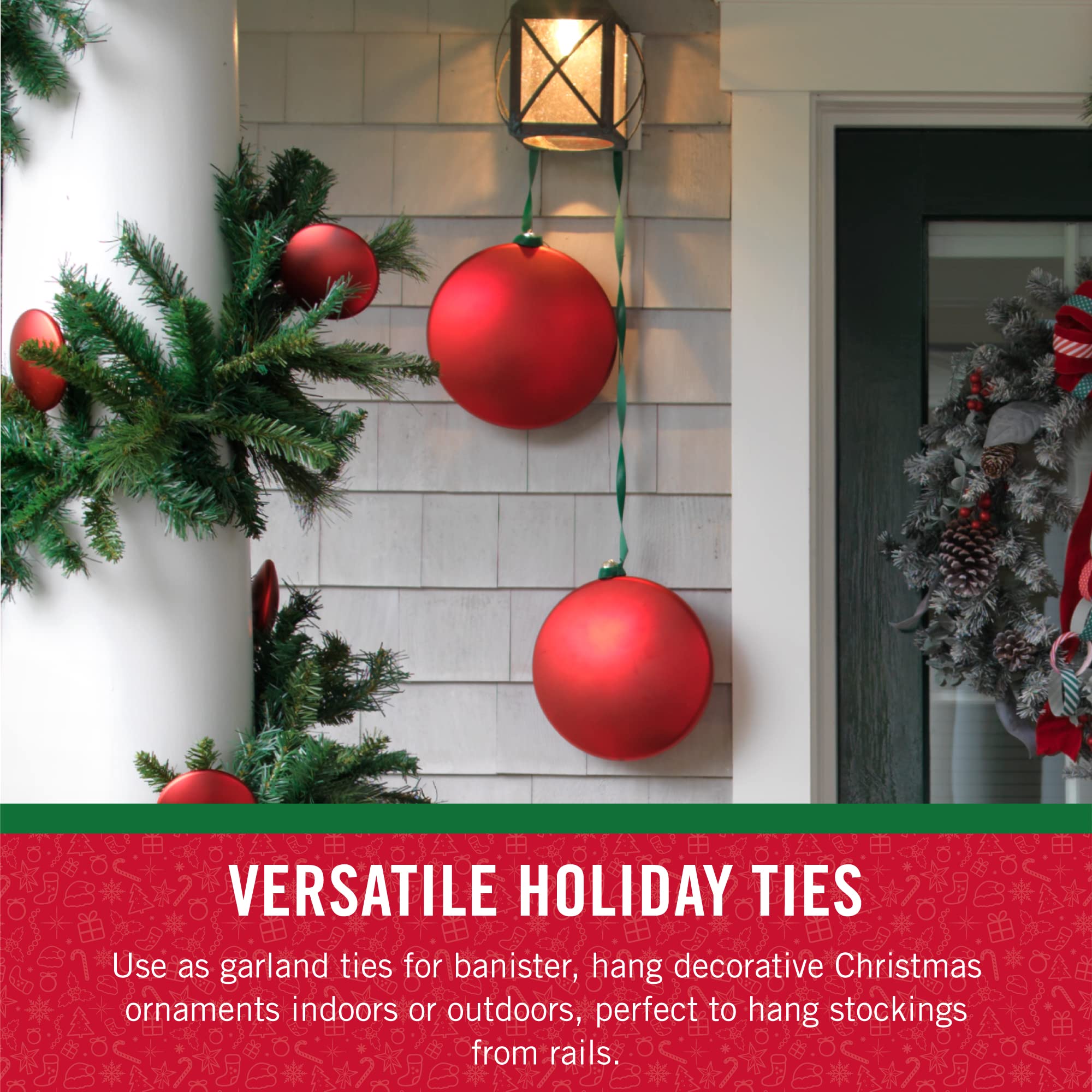Foto 4 | Corbatas Con Forma De Guirnalda Marca Velcro Holiday, Rollo De 30 Pies, Rojas - Venta Internacional.