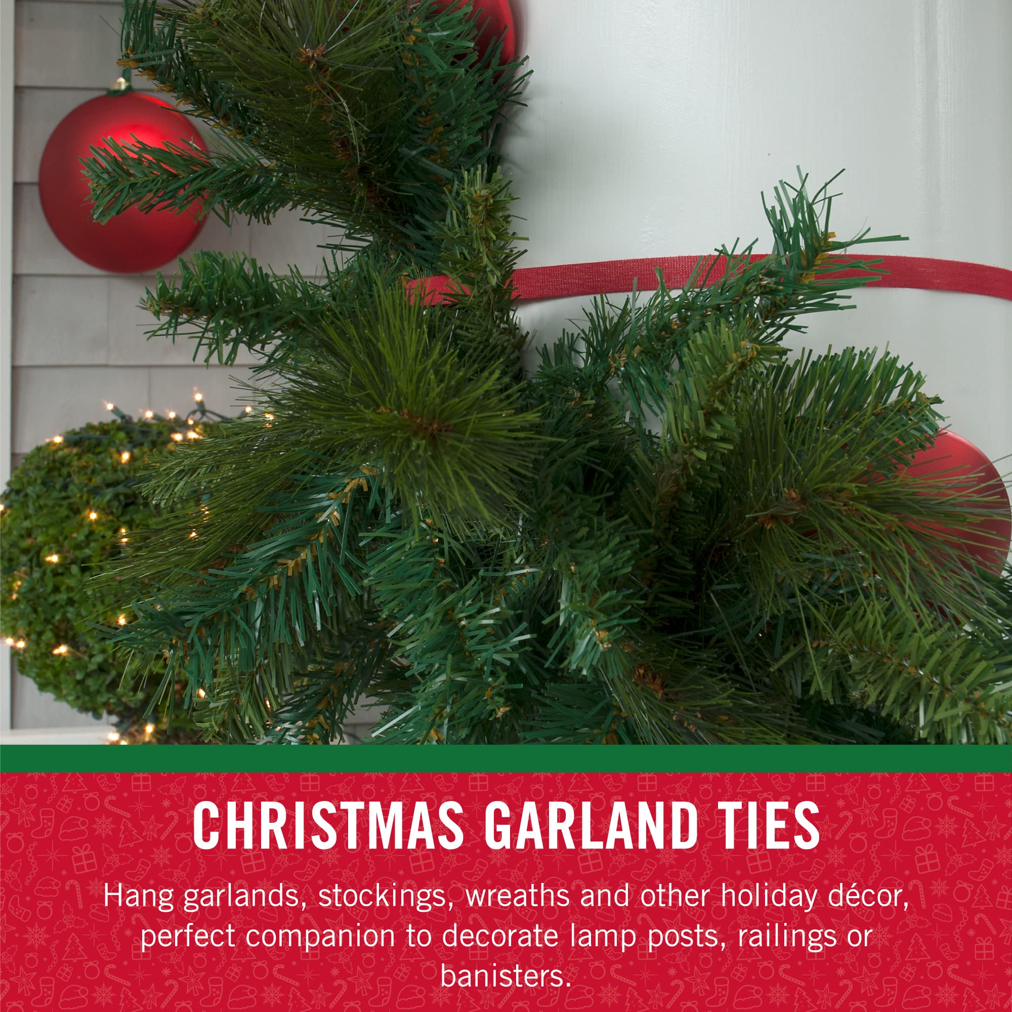 Foto 5 | Corbatas Con Forma De Guirnalda Marca Velcro Holiday, Rollo De 30 Pies, Rojas - Venta Internacional.