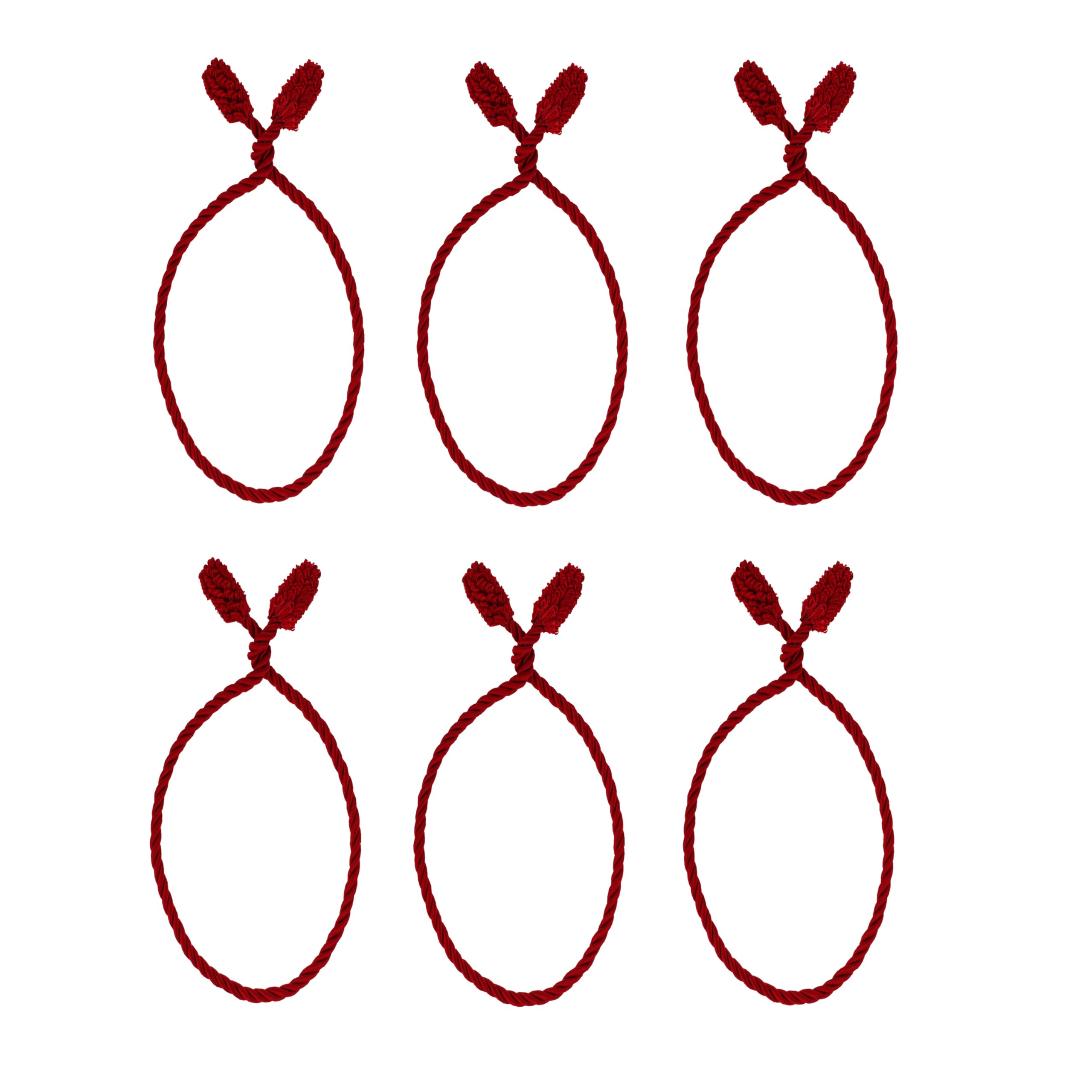 Foto 5 pulgar | Guirnalda Decorativa, Lazos Retorcidos, Alta Decoración, 20 Cm, Paquete De 6 (rojo) - Venta Internacional.