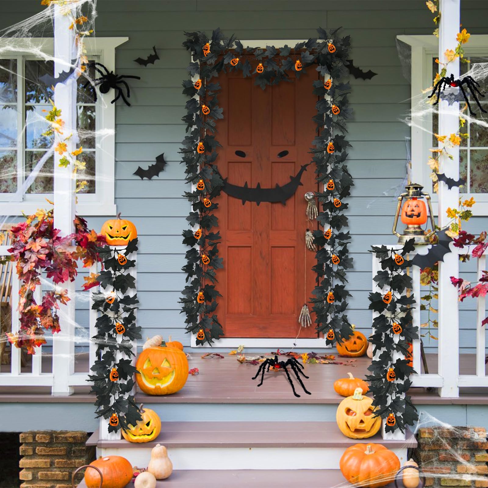 Foto 6 | Guirnalda De Halloween Turnmeon 3d Con Forma De Calabaza Con Temporizador De 13 Pies Y 40 Led - Venta Internacional.