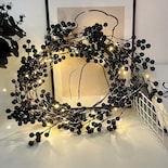 Guirnalda Navideña Recutms De Bayas Artificiales Con 30 Luces Led - Venta Internacional.