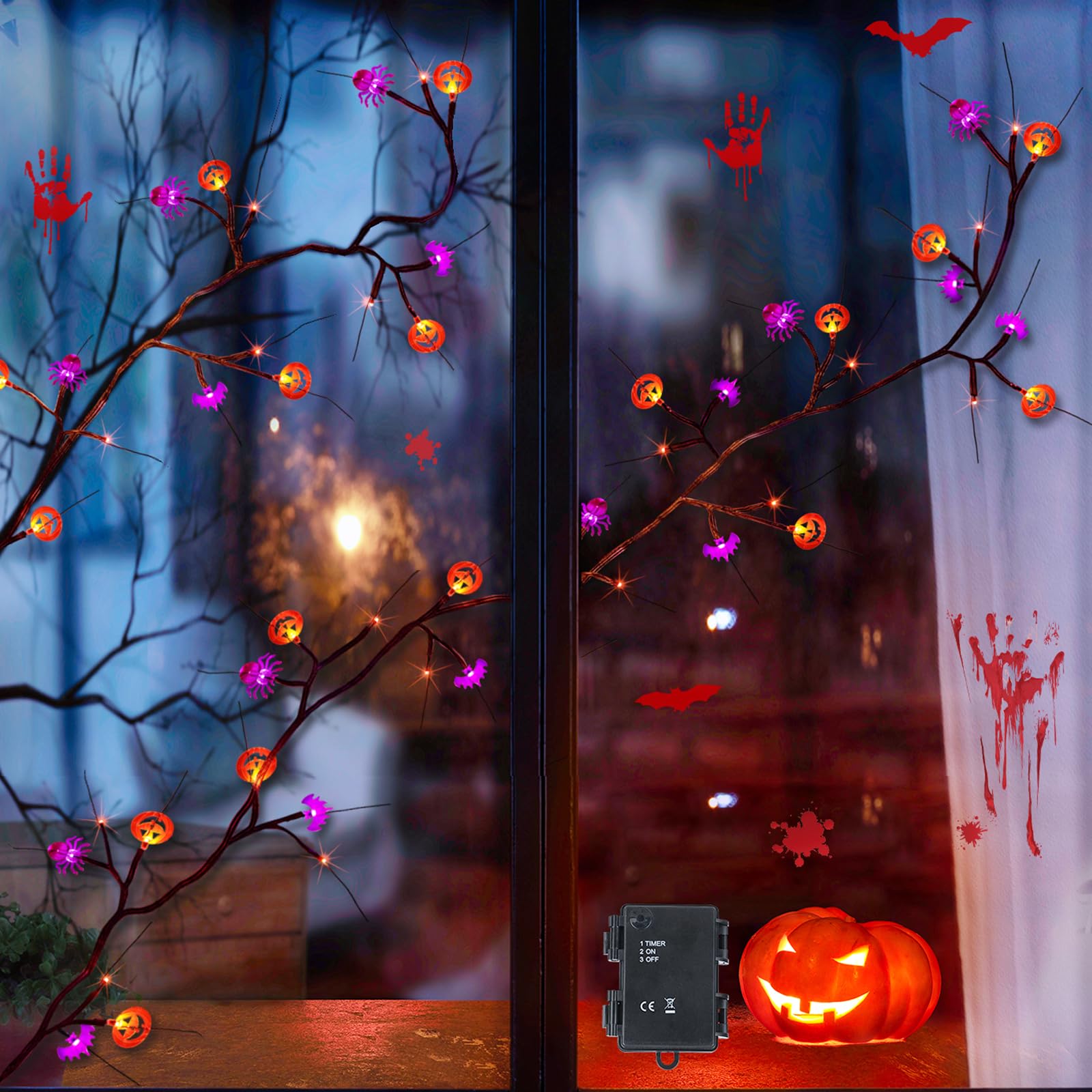 Foto 2 | Luces Toodour Willow Vine Para Decoración De Halloween, 7 Pies - Venta Internacional.