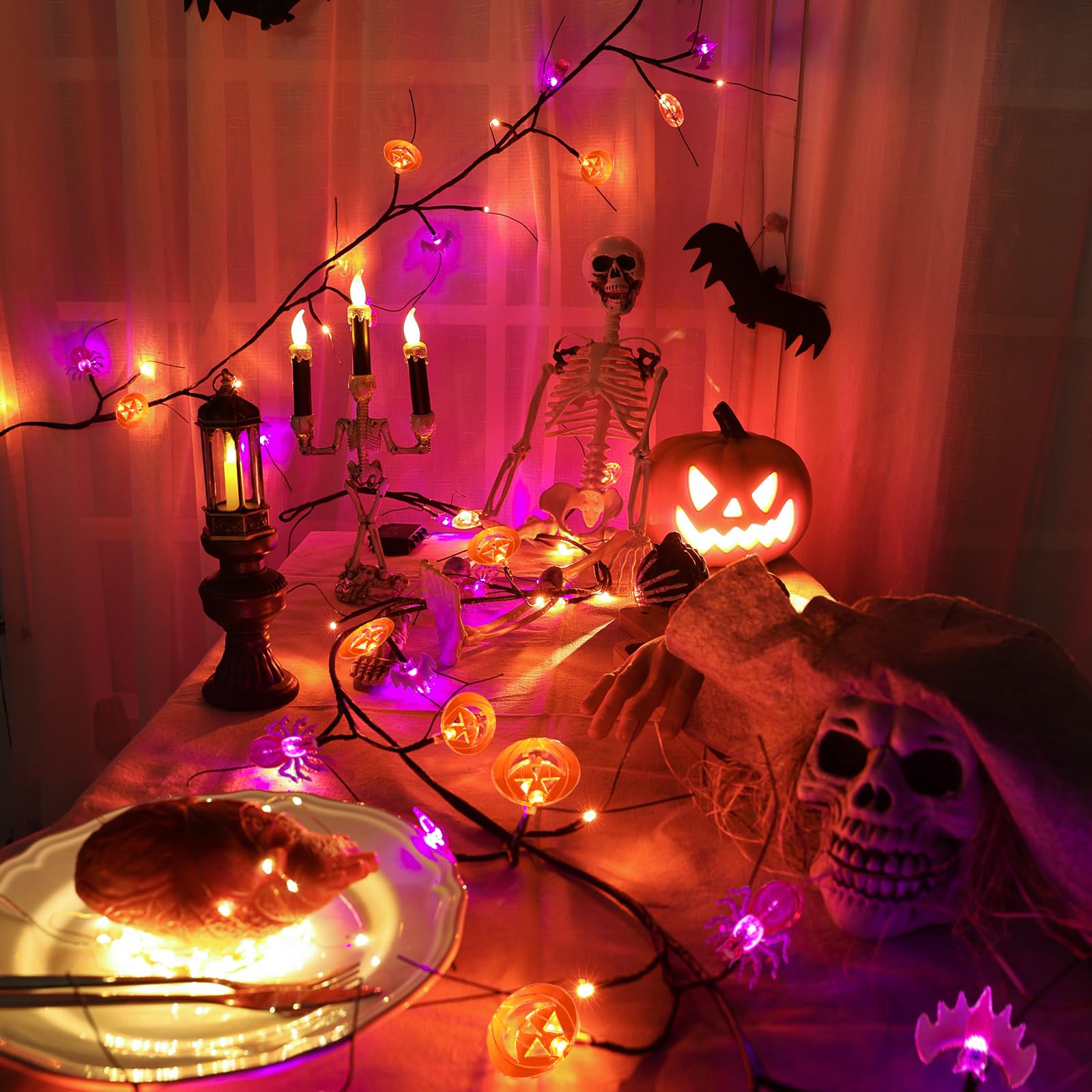 Foto 4 pulgar | Luces Toodour Willow Vine Para Decoración De Halloween, 7 Pies - Venta Internacional.