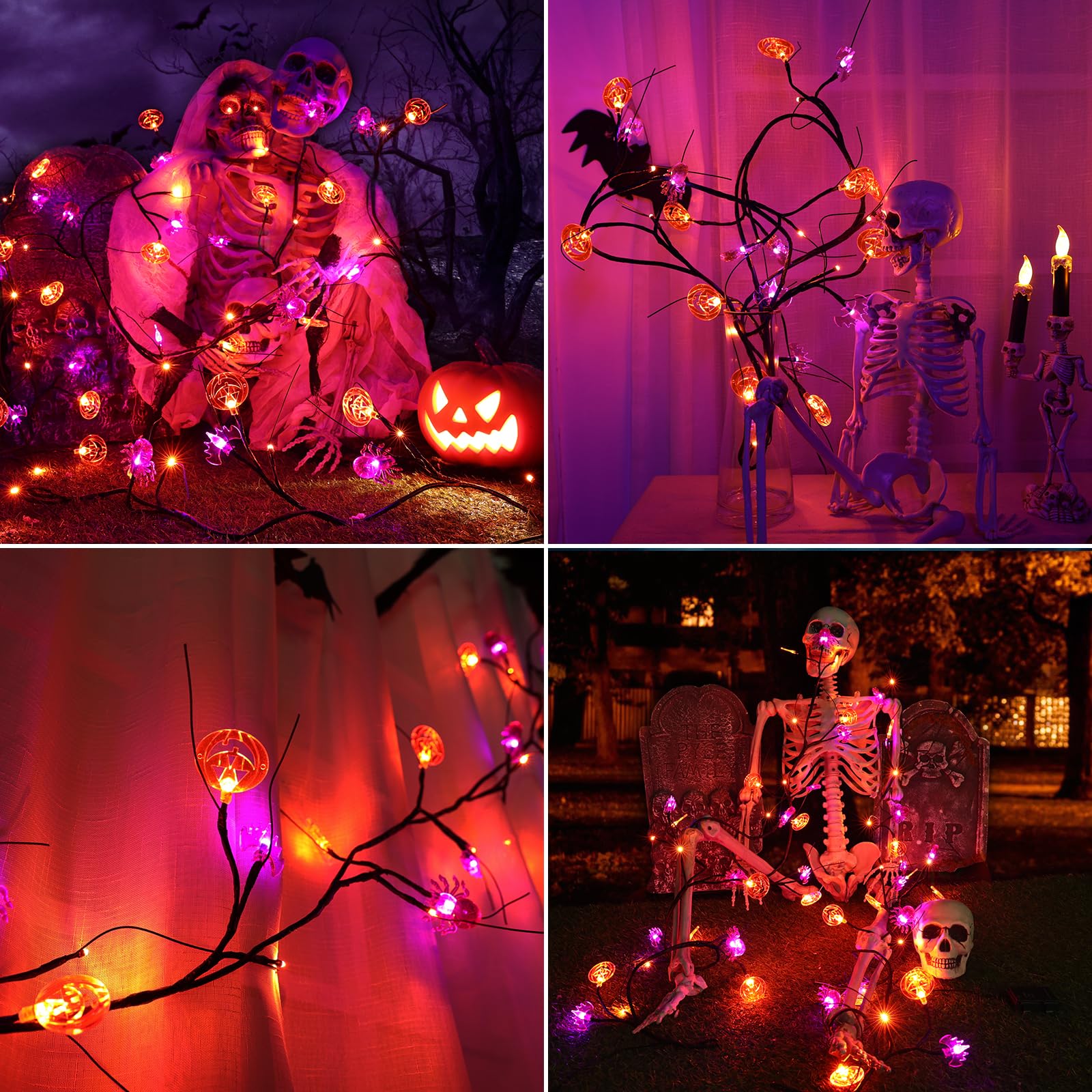 Foto 5 | Luces Toodour Willow Vine Para Decoración De Halloween, 7 Pies - Venta Internacional.