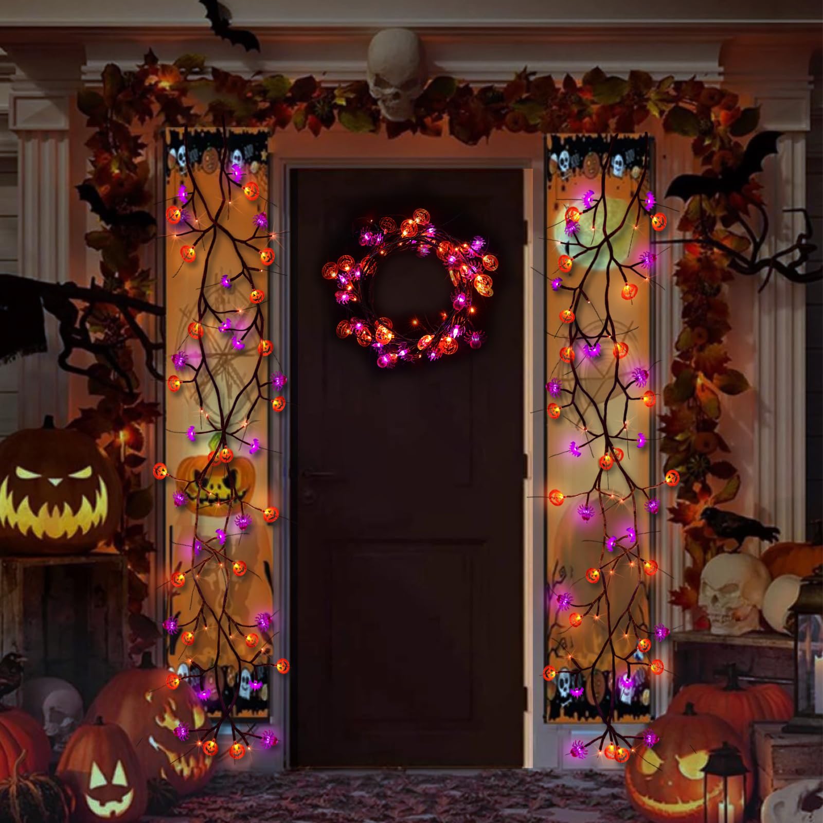 Foto 6 | Luces Toodour Willow Vine Para Decoración De Halloween, 7 Pies - Venta Internacional.