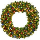 Corona Navideña De Best Choice Products, Artificial, Preiluminada, 48 Pulgadas - Venta Internacional.
