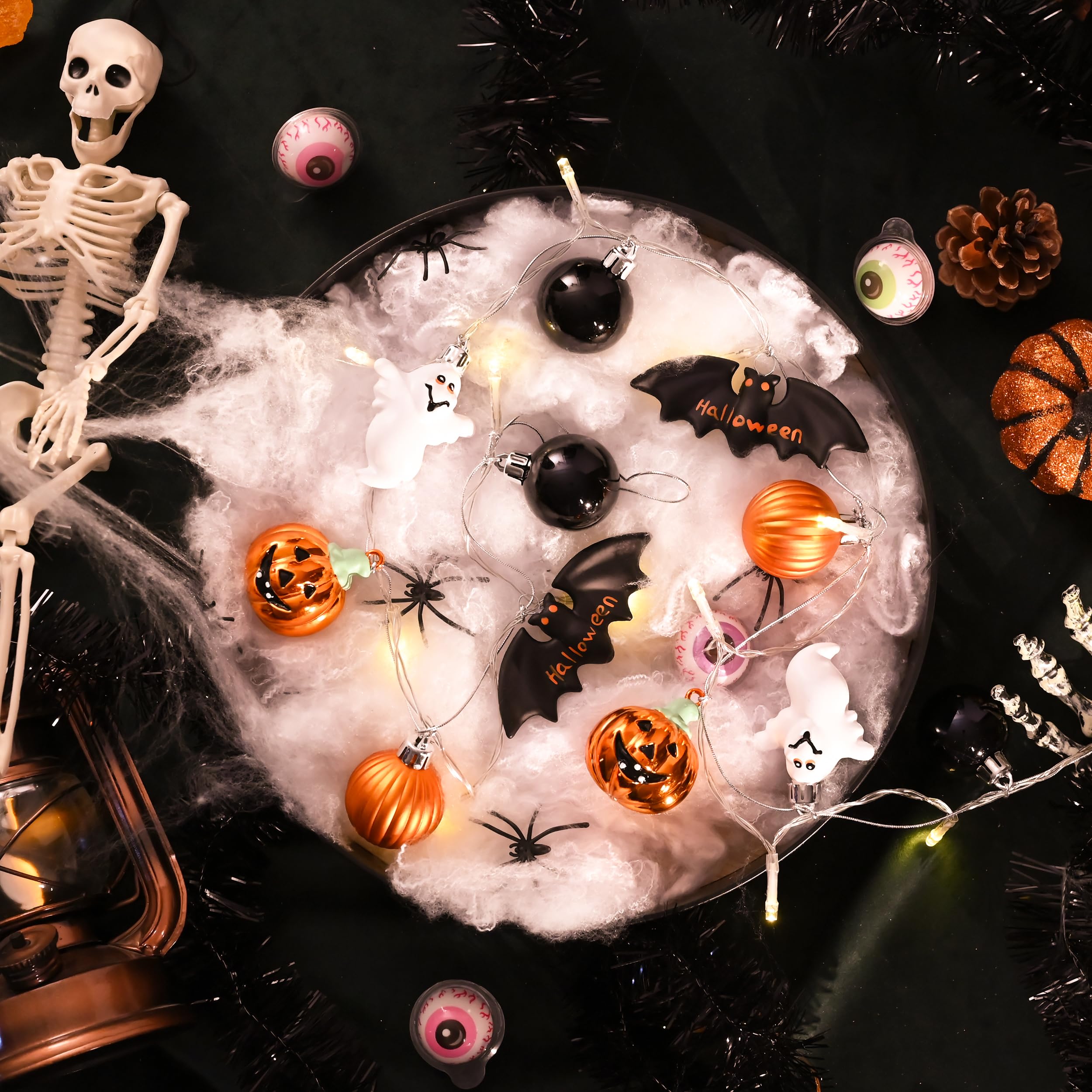 Foto 2 | Adornos De Halloween Valery Madelyn De 20 Unidades Con Guirnalda De 6 Pies Con Luces - Venta Internacional.