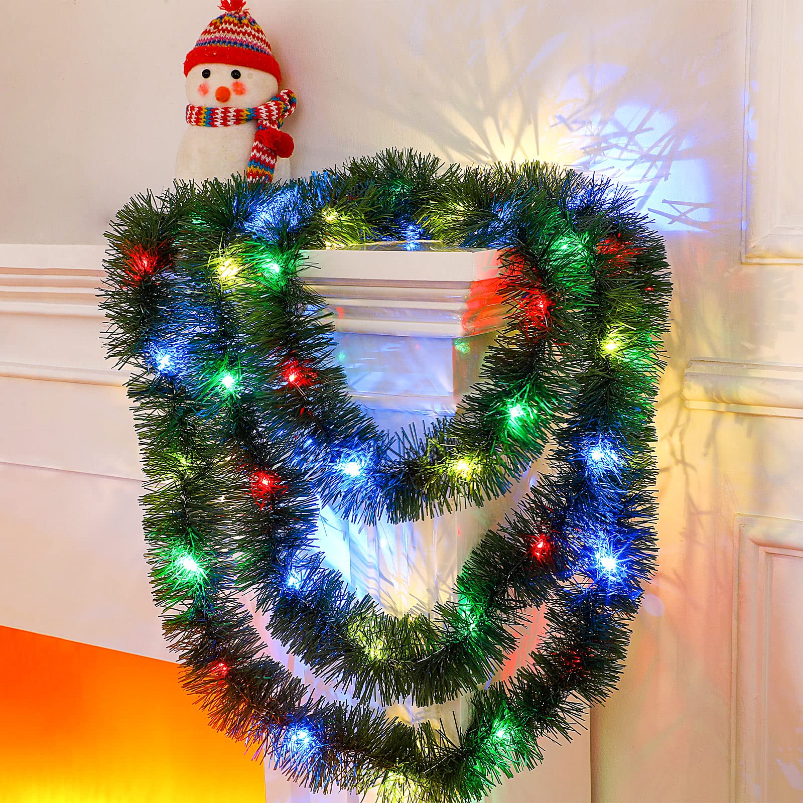 Foto 1 | Guirnalda De Árbol De Navidad Kingdder Prelit Con Luces - Venta Internacional.