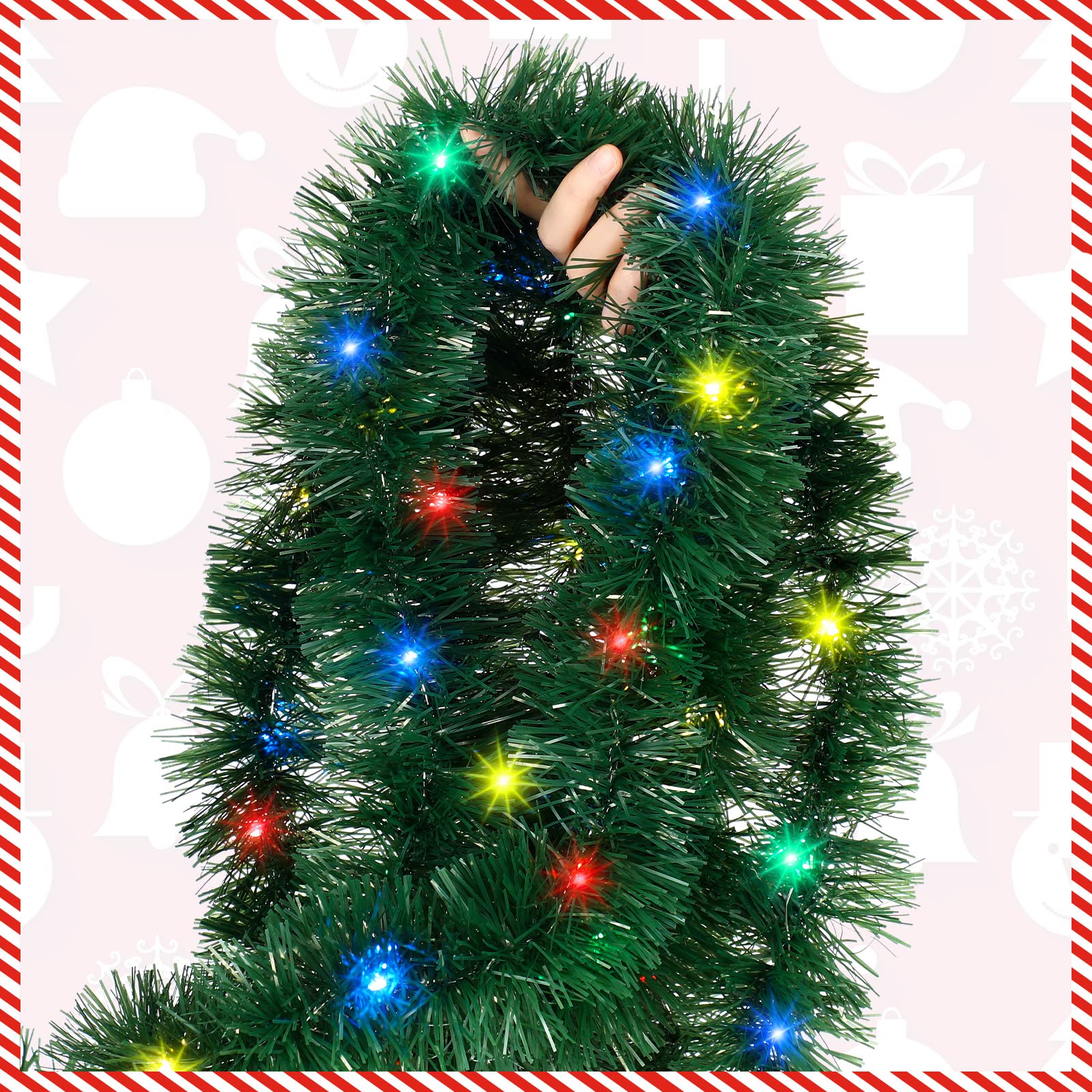 Foto 5 pulgar | Guirnalda De Árbol De Navidad Kingdder Prelit Con Luces - Venta Internacional.