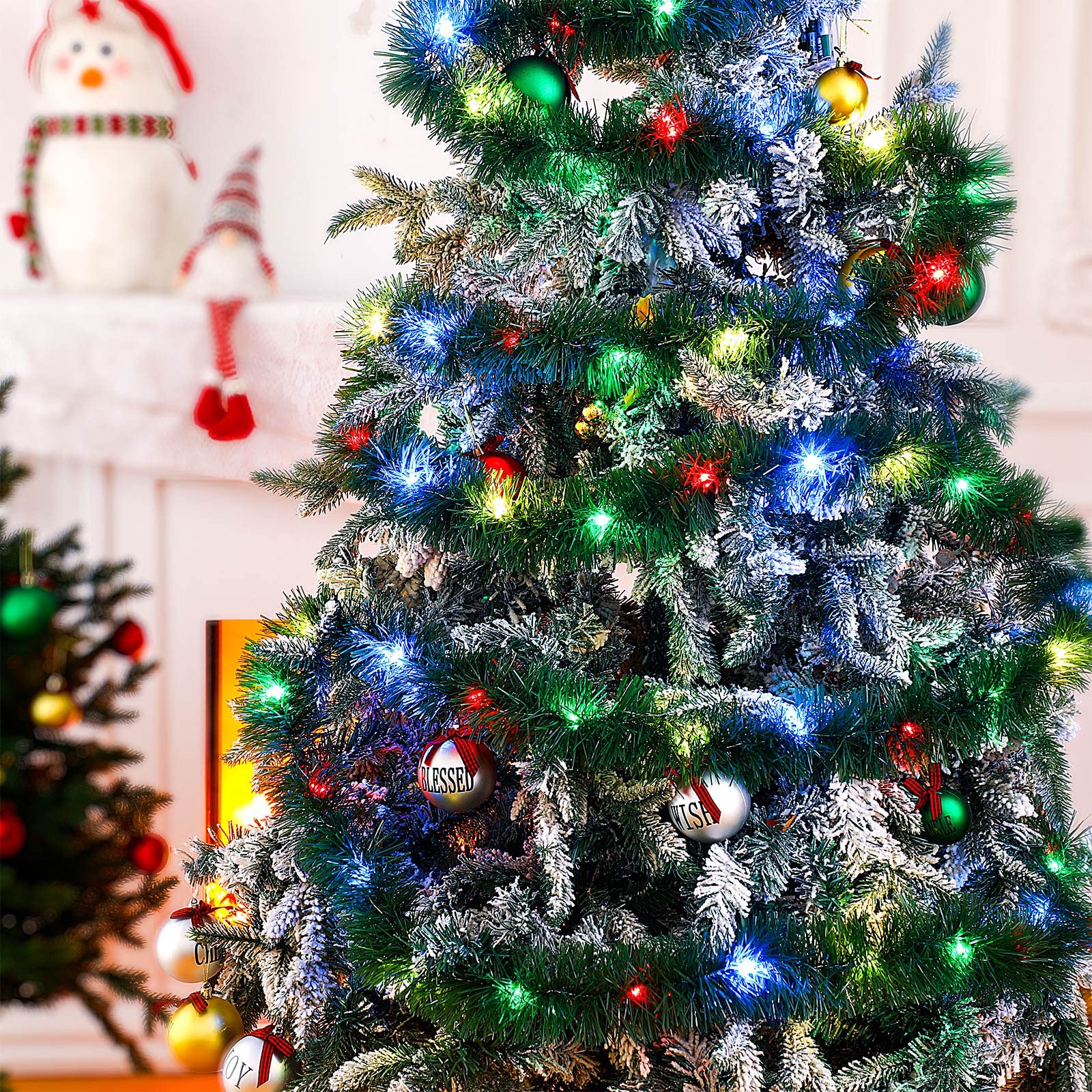 Foto 5 | Guirnalda De Árbol De Navidad Kingdder Prelit Con Luces - Venta Internacional.