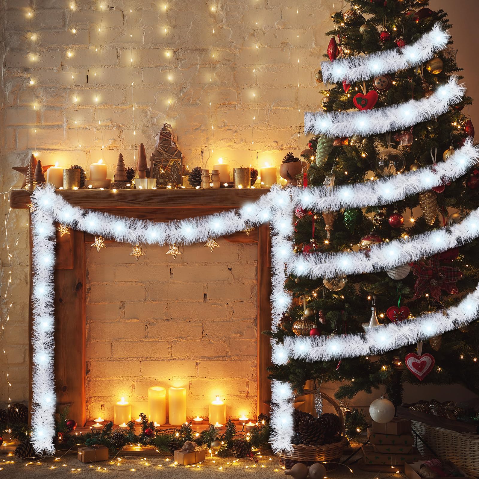 Guirnalda De Árbol De Navidad Kingdder Prelit Con Luces - Venta Internacional. $516