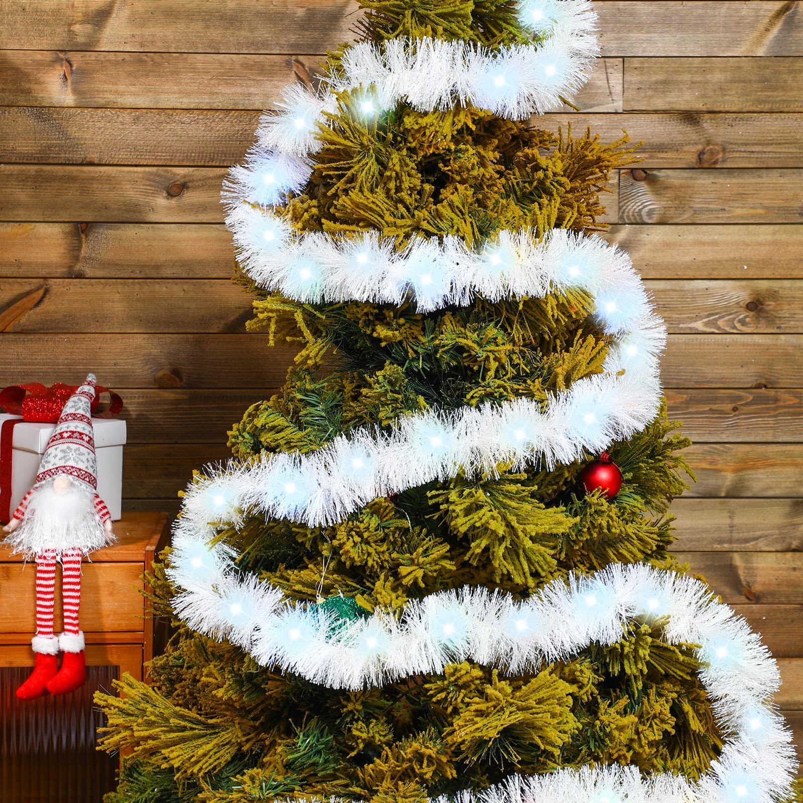 Foto 5 pulgar | Guirnalda De Árbol De Navidad Kingdder Prelit Con Luces - Venta Internacional.
