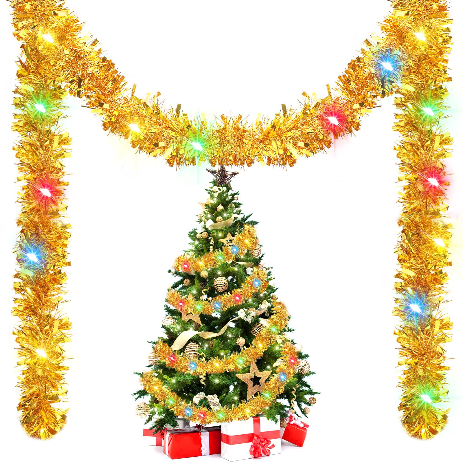 Foto 2 pulgar | Guirnalda De Árbol De Navidad Kingdder Prelit Con Luces - Venta Internacional.