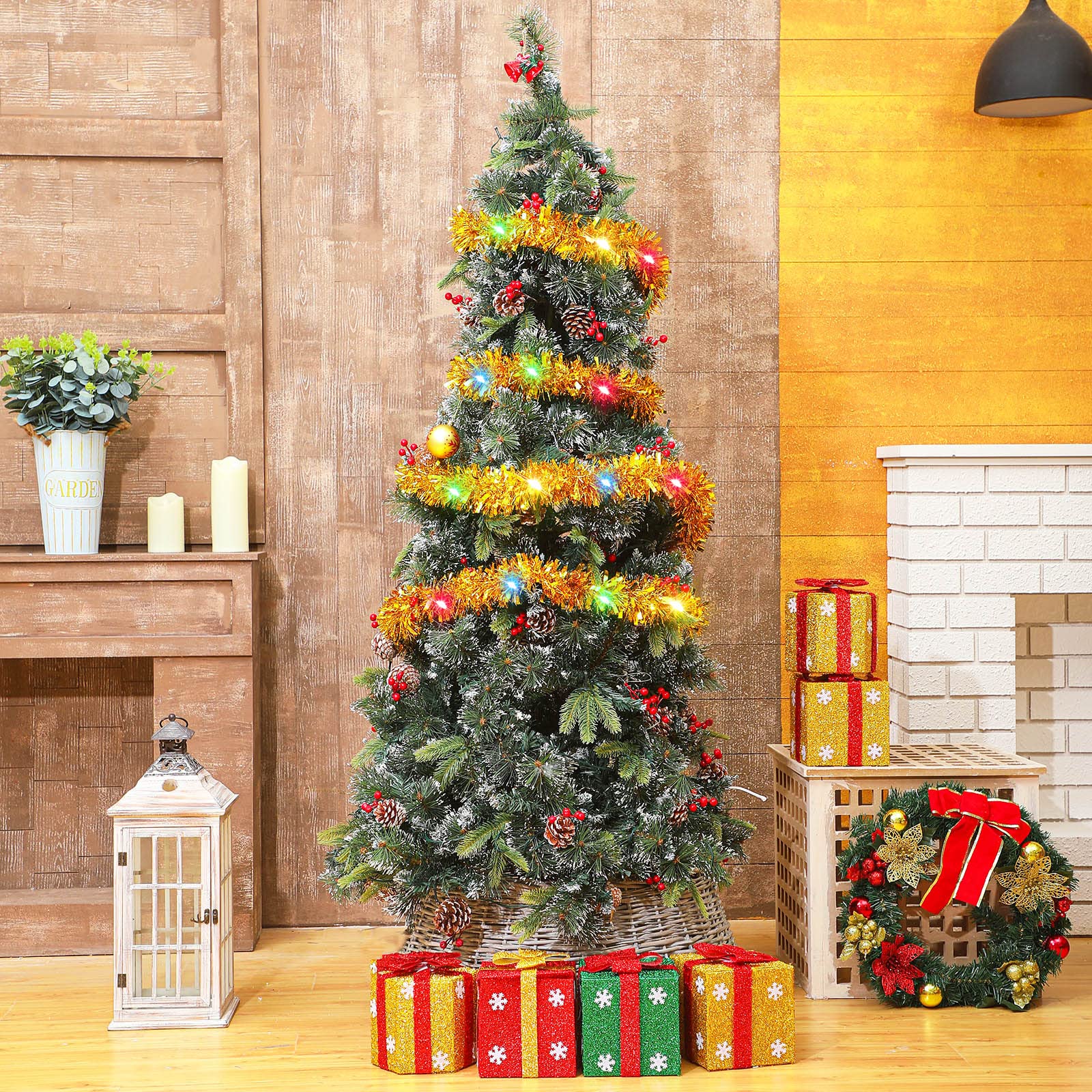 Foto 6 | Guirnalda De Árbol De Navidad Kingdder Prelit Con Luces - Venta Internacional.