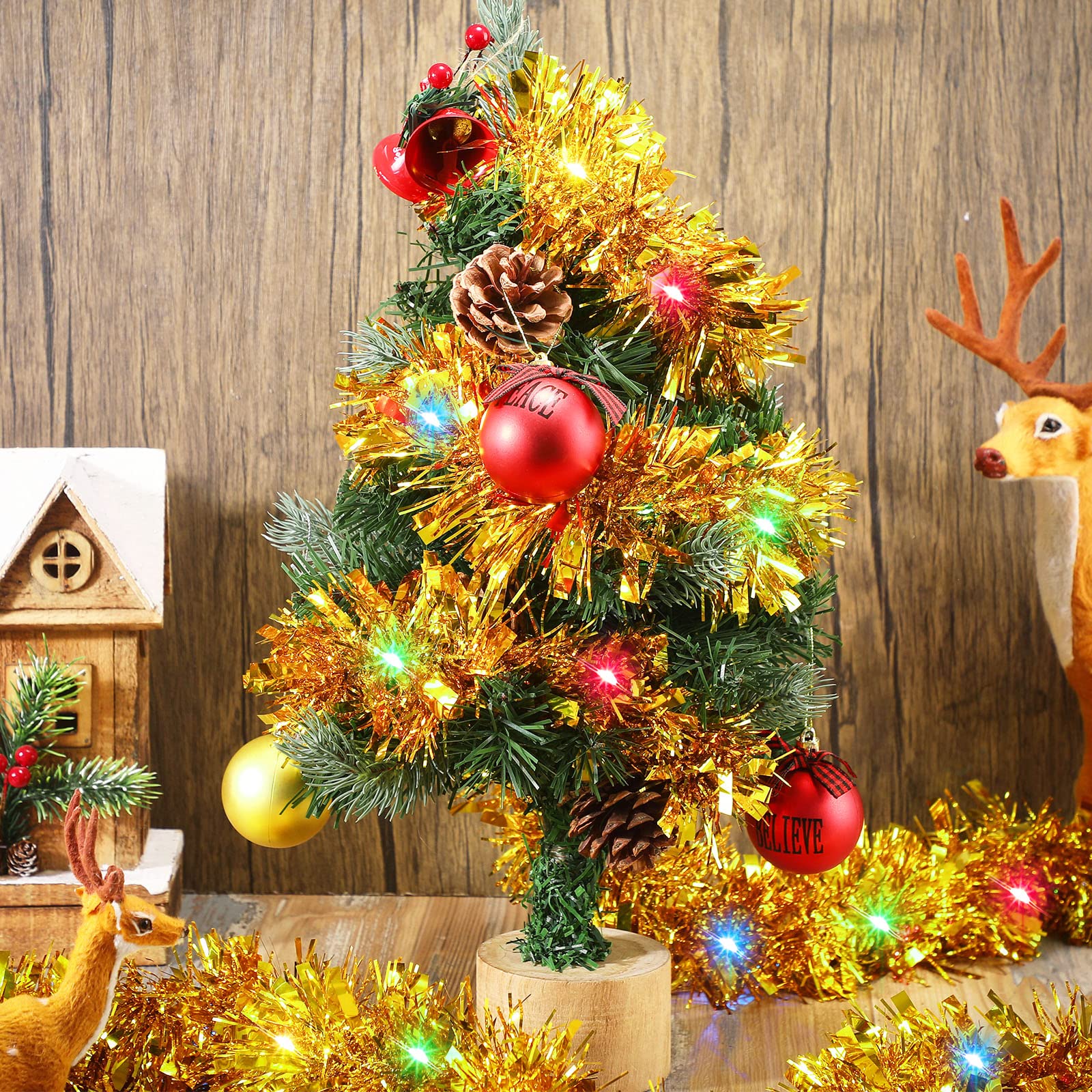 Foto 7 | Guirnalda De Árbol De Navidad Kingdder Prelit Con Luces - Venta Internacional.