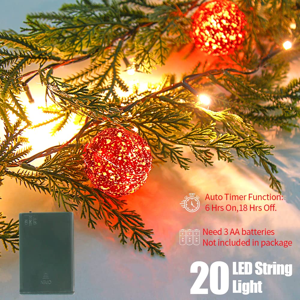 Foto 5 pulgar | Guirnalda Navideña Ccinee De 1,8 M Con Luces Y 20 Led Que Funciona Con Pilas - Venta Internacional.