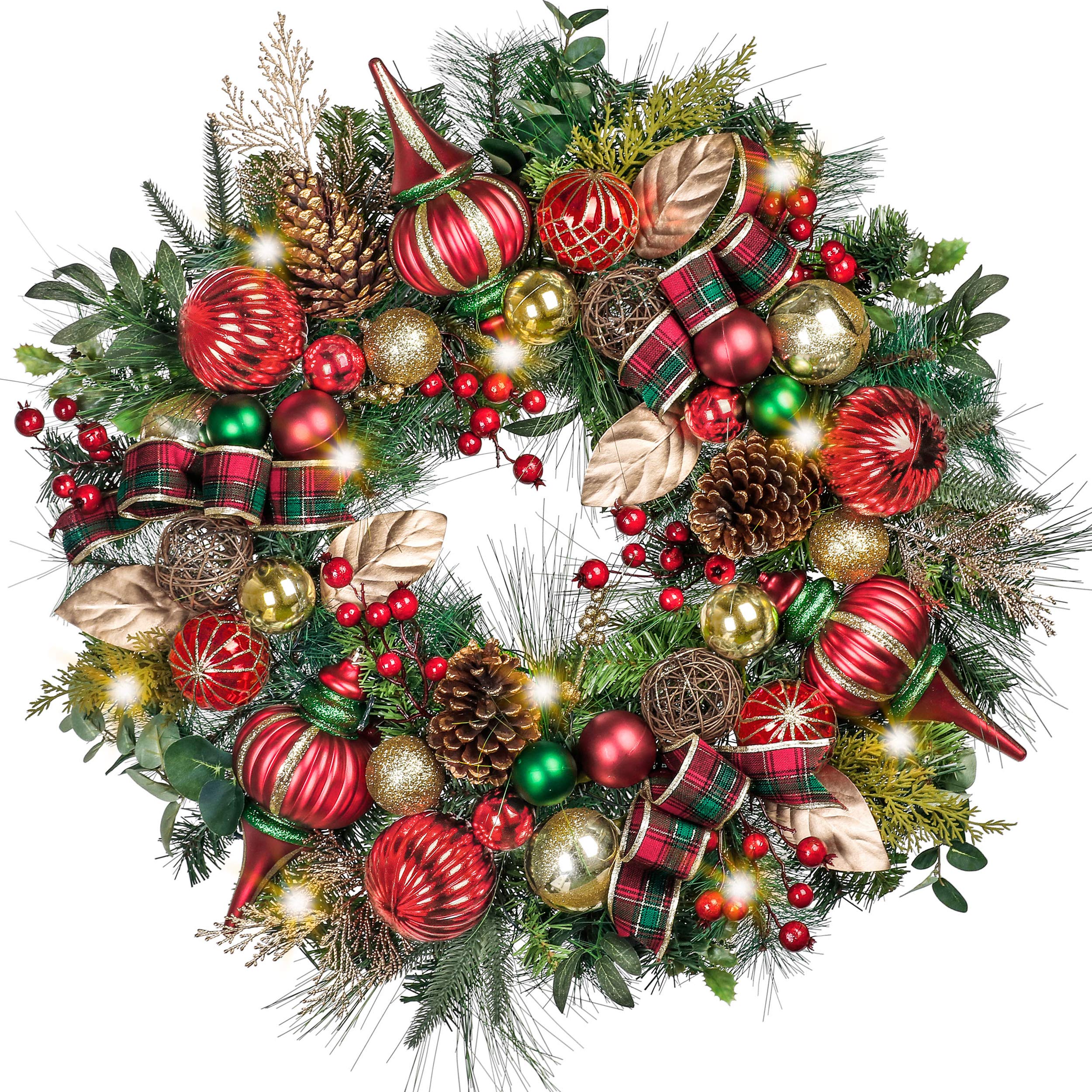 Foto 1 | Corona De Navidad Valery Madelyn De 76 Cm Con Luces Y Adornos - Venta Internacional.