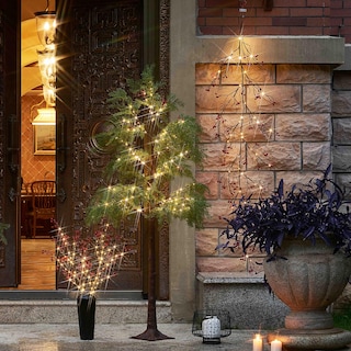 Foto 7 | Garland Hairui Red Berry Con Luces De 1,8 M Y Temporizador De 120 Led - Venta Internacional.