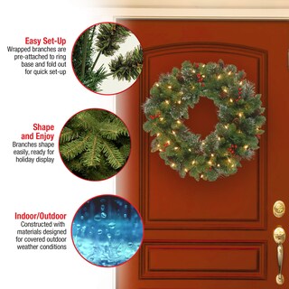 Foto 4 | Corona De Navidad De National Tree Company Carolina Pine, 30 Cm - Venta Internacional.