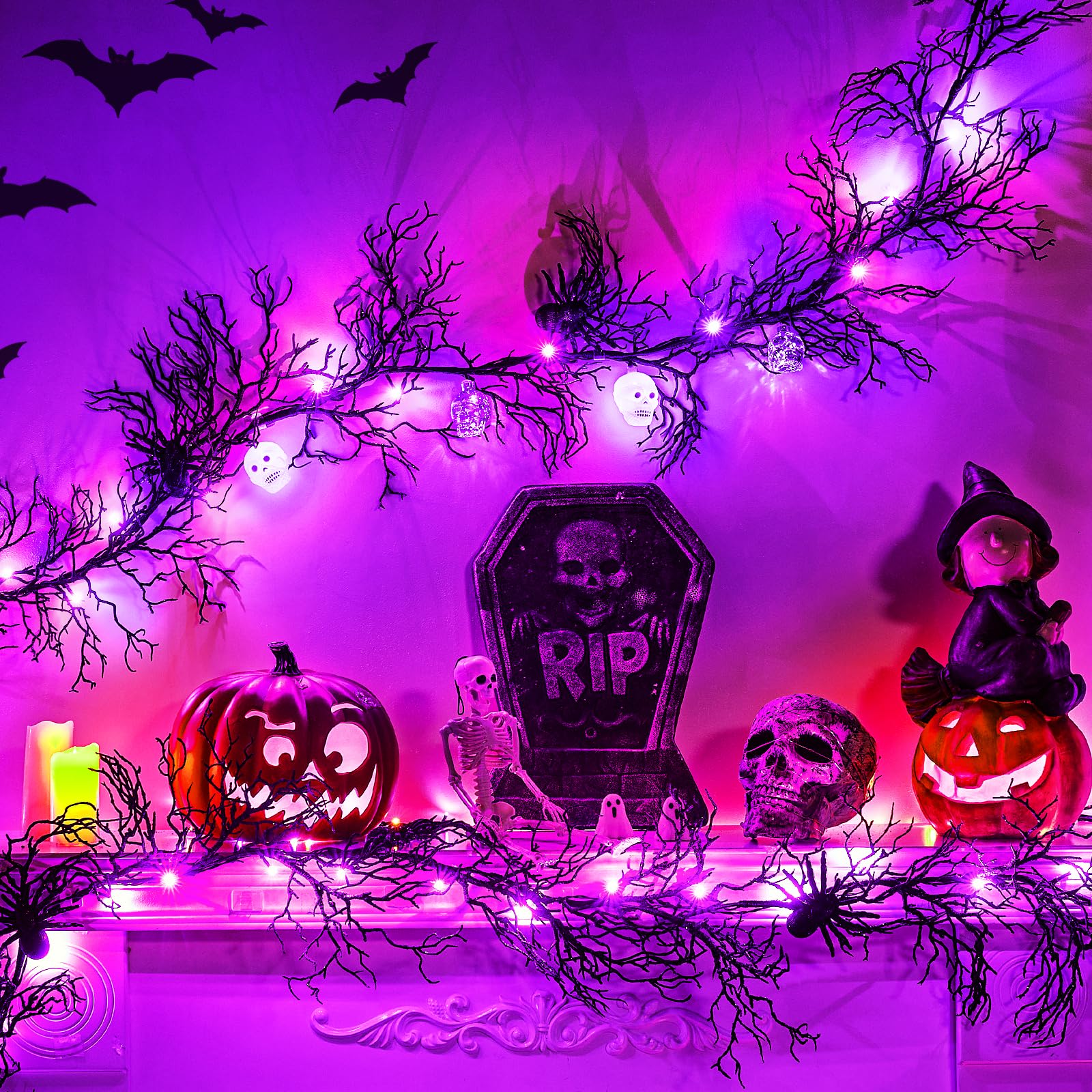 Foto 2 pulgar | Luces Led Moradas De Garland Lights Brightown Para Halloween, 6 Pies Y 20 Pulgadas - Venta Internacional.