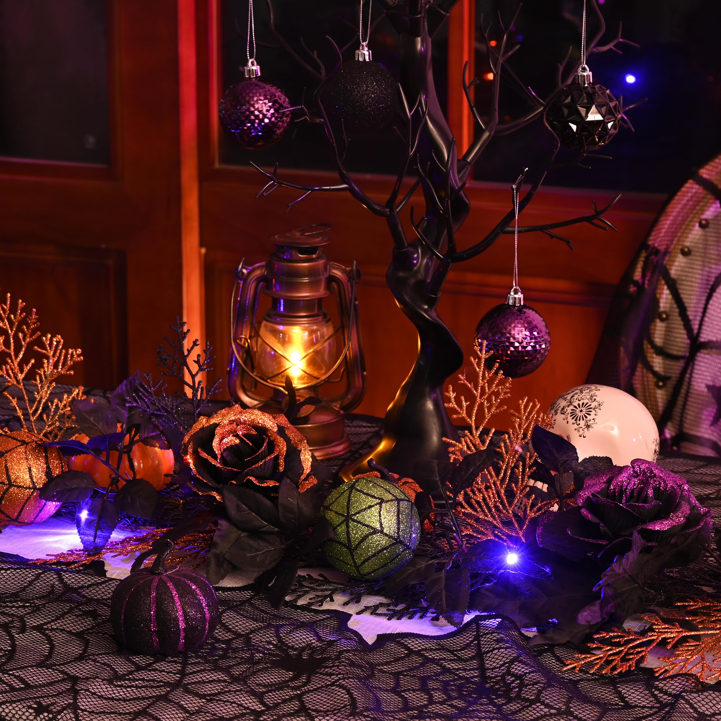 Foto 3 | Guirnalda Valery Madelyn Para Halloween Con Luces De 1,8 M, Rosas Y Hojas - Venta Internacional.