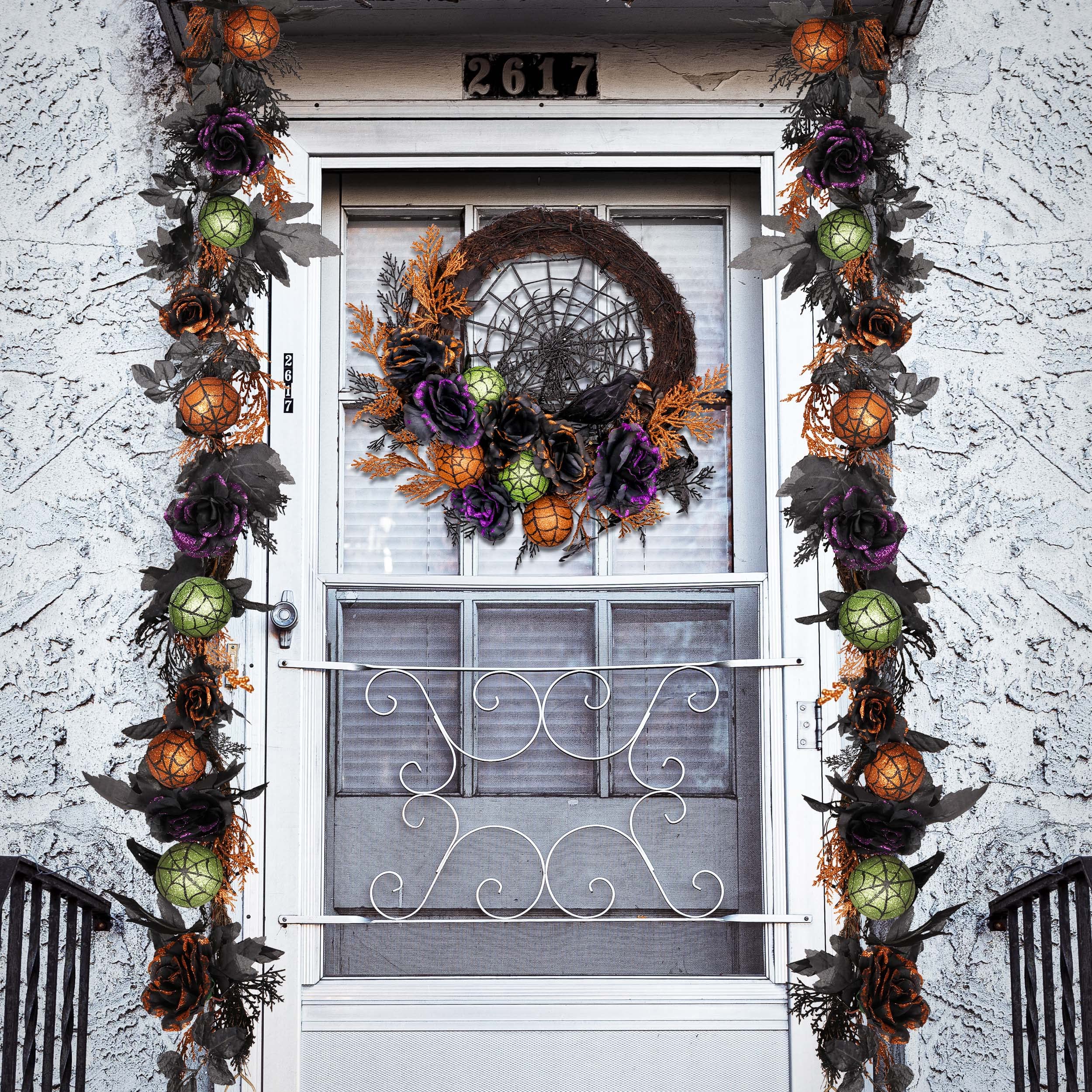 Foto 7 | Guirnalda Valery Madelyn Para Halloween Con Luces De 1,8 M, Rosas Y Hojas - Venta Internacional.