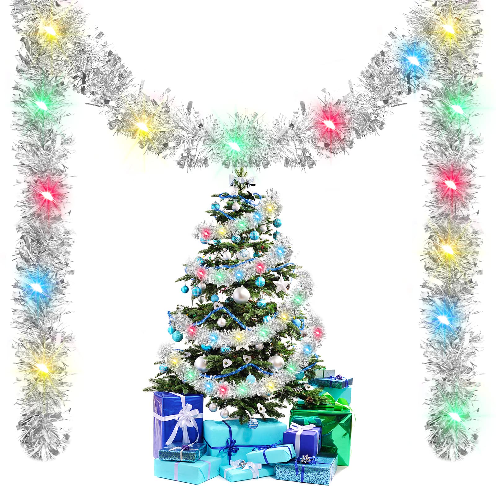 Foto 2 pulgar | Guirnalda De Árbol De Navidad Kingdder Prelit Con Luces - Venta Internacional.