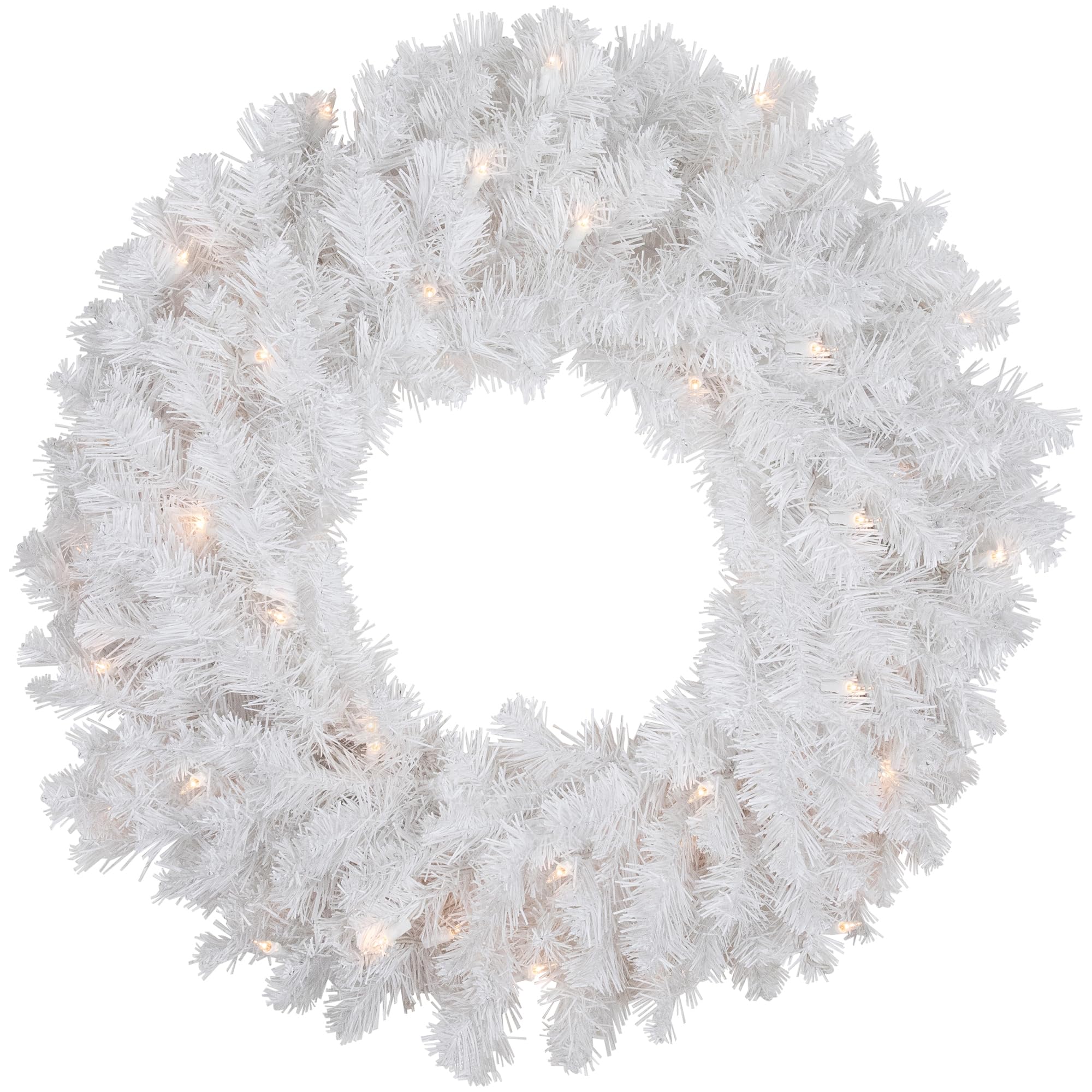 Foto 3 pulgar | Corona De Navidad Northlight, Blanca Como La Nieve, Con Luces Transparentes, 24 Cm - Venta Internacional.
