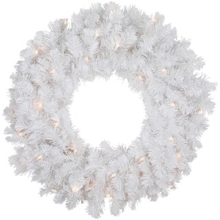 Foto 2 | Corona De Navidad Northlight, Blanca Como La Nieve, Con Luces Transparentes, 24 Cm - Venta Internacional.