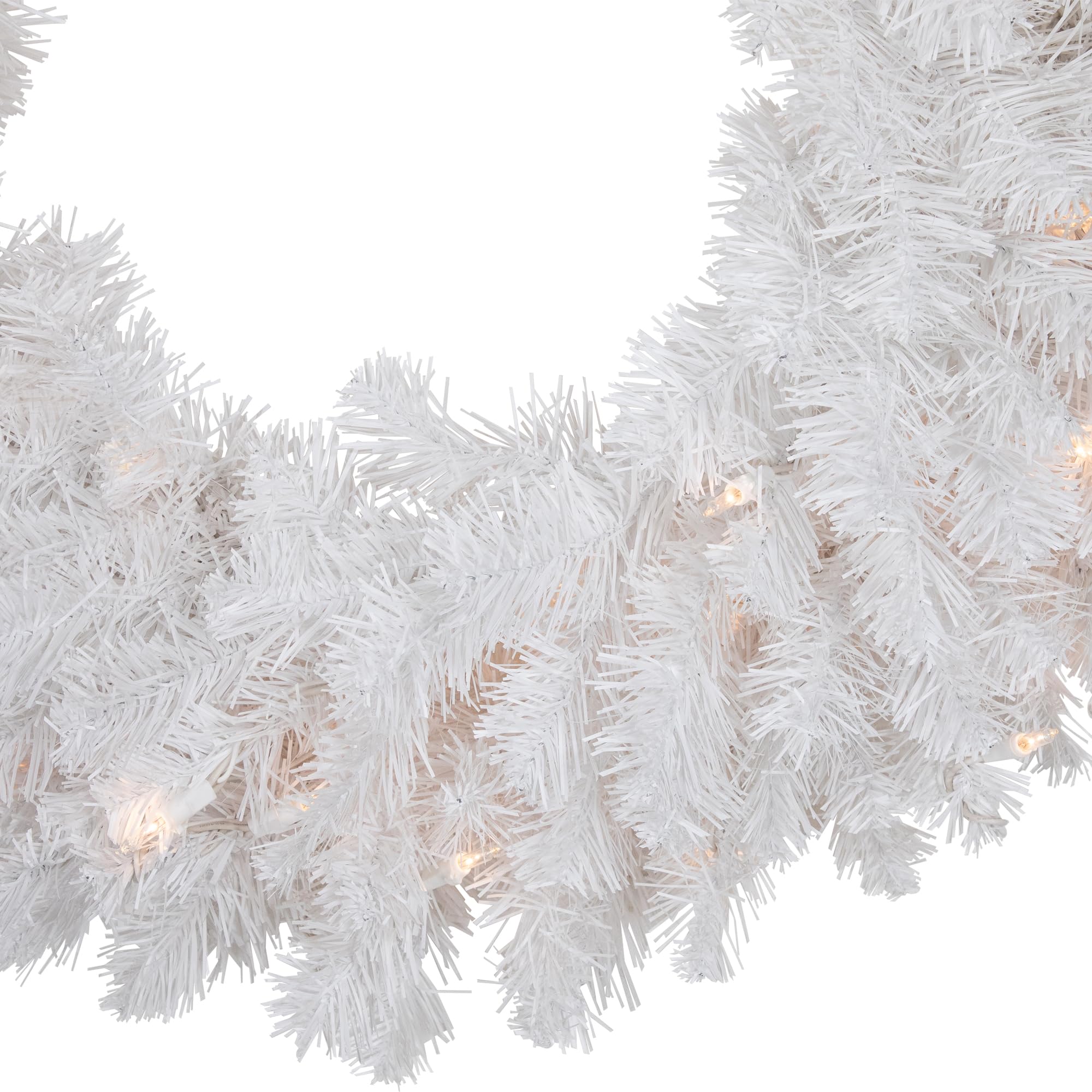Foto 5 pulgar | Corona De Navidad Northlight, Blanca Como La Nieve, Con Luces Transparentes, 24 Cm - Venta Internacional.
