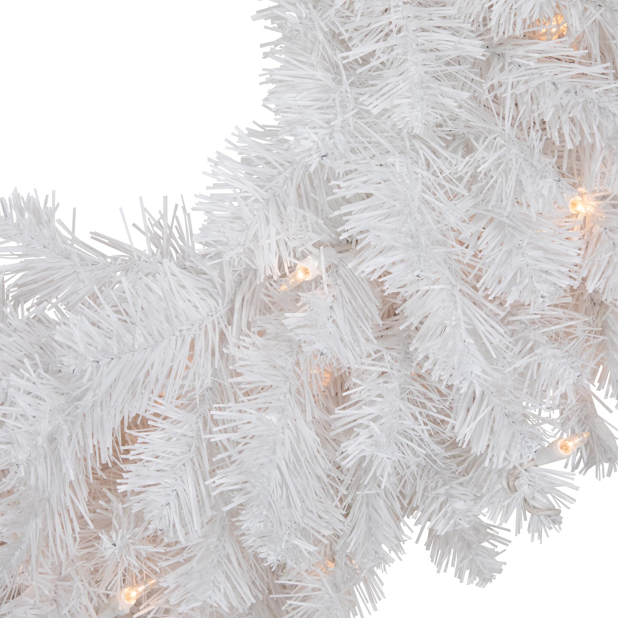 Foto 6 pulgar | Corona De Navidad Northlight, Blanca Como La Nieve, Con Luces Transparentes, 24 Cm - Venta Internacional.