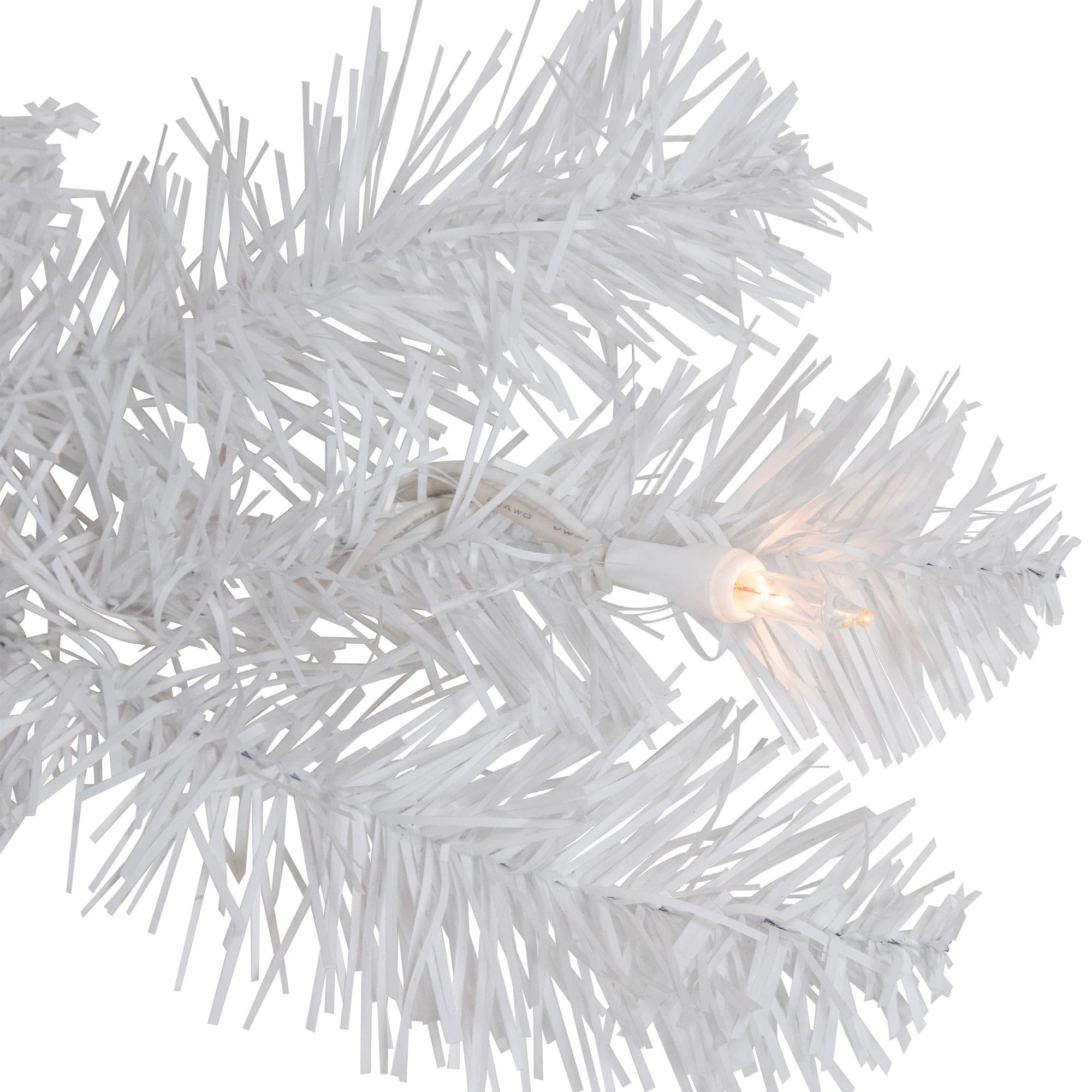 Foto 7 pulgar | Corona De Navidad Northlight, Blanca Como La Nieve, Con Luces Transparentes, 24 Cm - Venta Internacional.