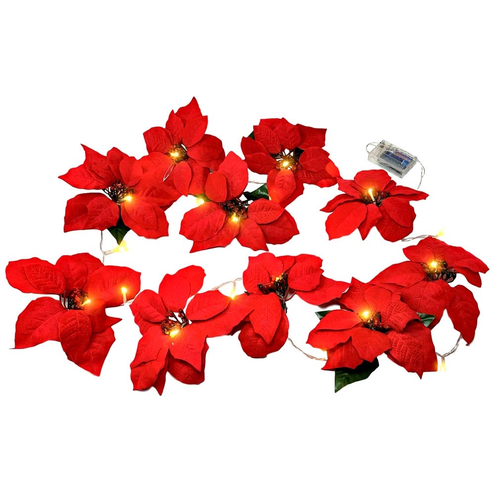 Foto 2 pulgar | Guirnalda De Flores De Pascua Iluminada Con Diseños De Arándanos, 2,3 M, Con Led - Venta Internacional.