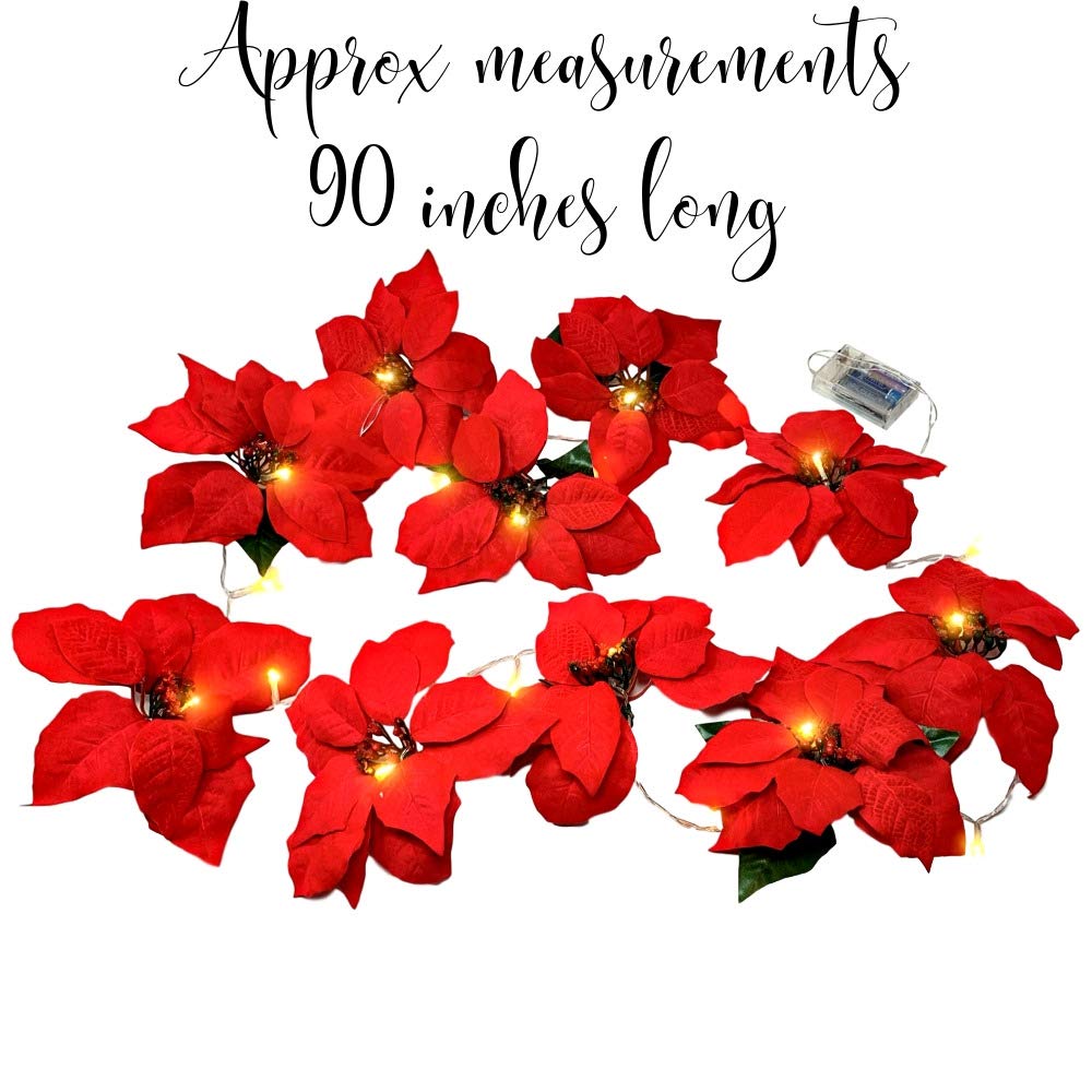 Foto 3 pulgar | Guirnalda De Flores De Pascua Iluminada Con Diseños De Arándanos, 2,3 M, Con Led - Venta Internacional.