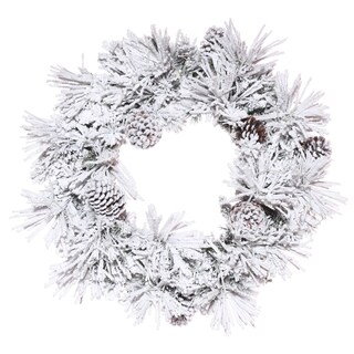 Foto 1 | Corona Navideña Vickerman Flocado Atka De 60 Cm, Sin Iluminación - Venta Internacional.