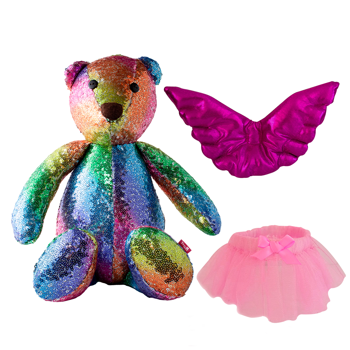 Foto 4 pulgar | Regalo Navidad para Niños Oso De Lentejuelas Tv Ofertas Adorno Navideño, Decoración Navideña Con Alas Y Tutú