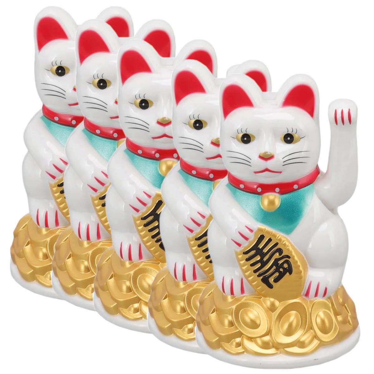 Gato Para Decoraciones Chinas Smilefun Mxlkc-005 2 Piezas Blanco