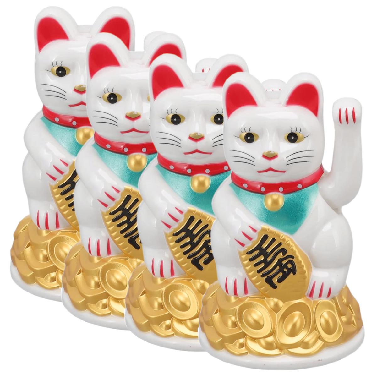 Foto 1 | Gato Chino Mano Movible Smilefun Mxlkc-004 4 Piezas Blanco