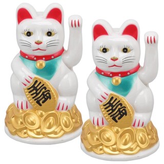 Foto 1 | Gato De La Suerte Con La Mano Movib Smilefun Mxlkc-002 2 Piezas Blanco