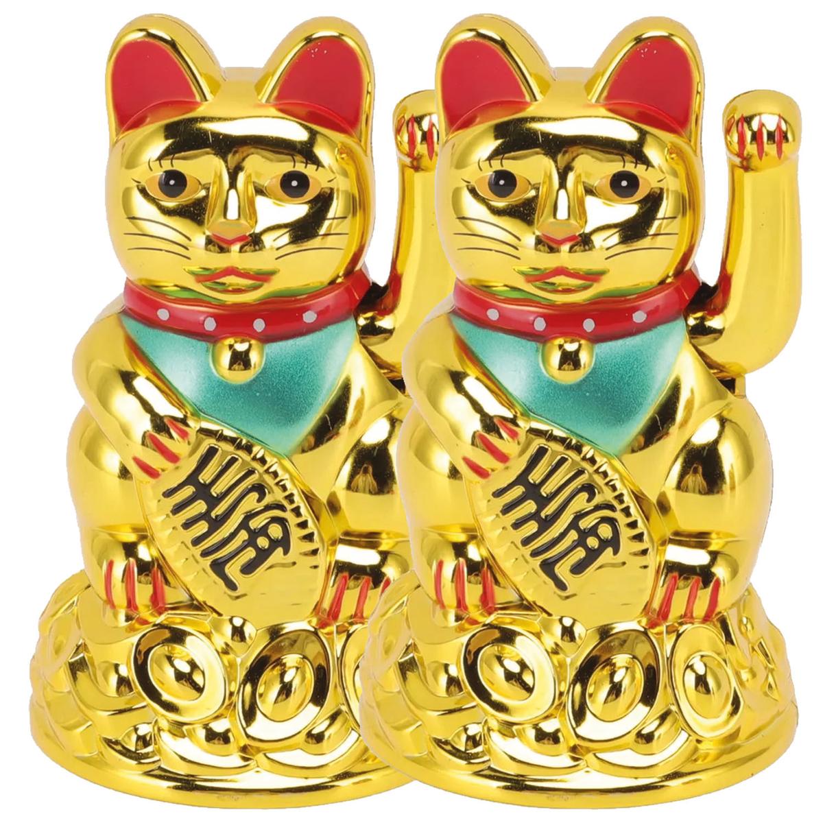 Foto 2 pulgar | Suerte Amuletos Gatos Smilefun Mxukc-002 2 Piezas Dorado
