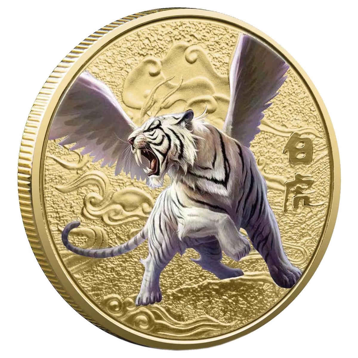 Foto 1 | Mitologia China Monedas Smilefun Mxiwt-001 1 Pieza Oro