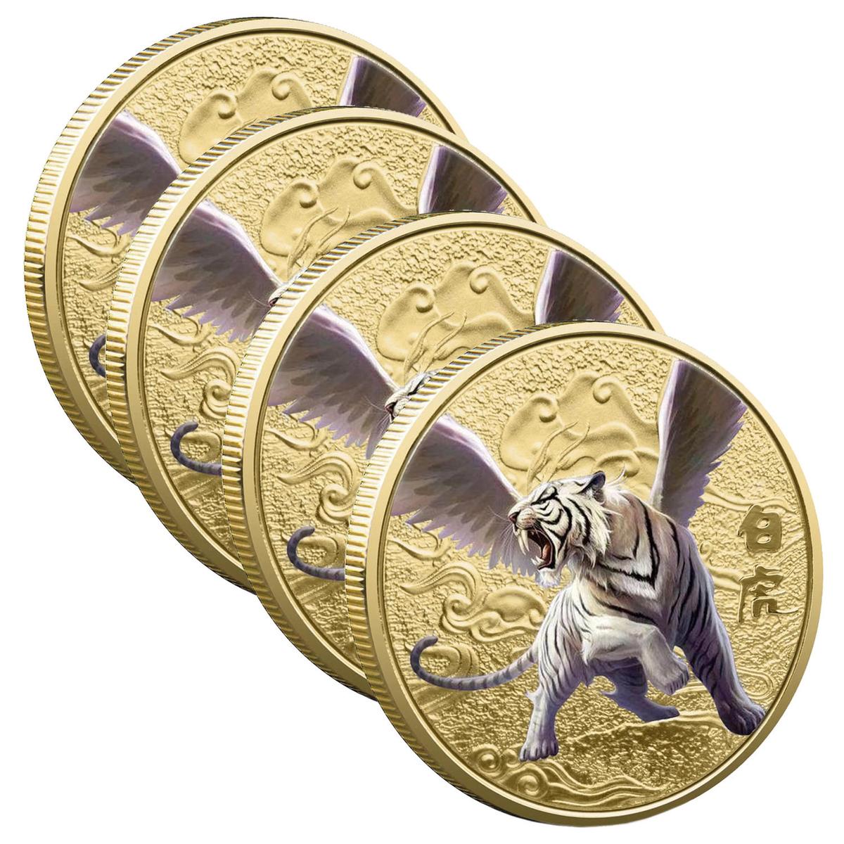 Foto 2 | Monedas Conmemorativas Smilefun Mxiwt-004 4 Piezas Oro
