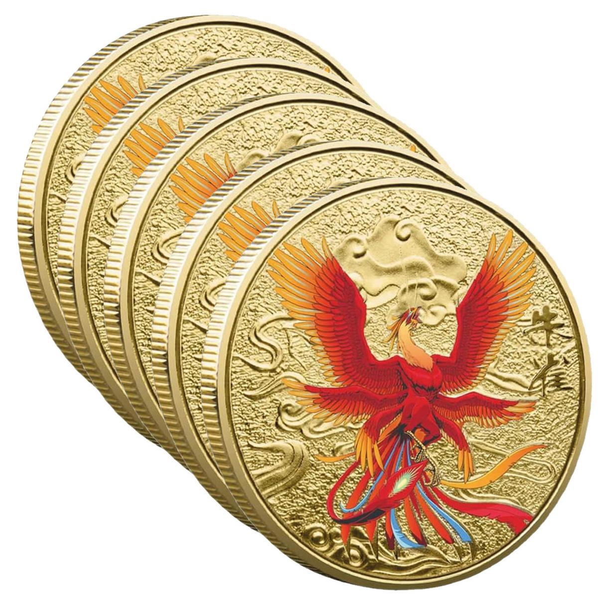 Decoraciones Chinas Monedas Smilefun Mxirh-005 5 Piezas Oro