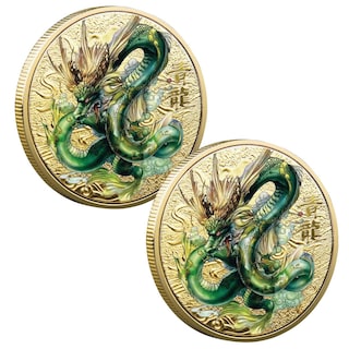 Foto 1 | Monedas China De La Suerte Smilefun Mxgqi-002 2 Piezas Oro