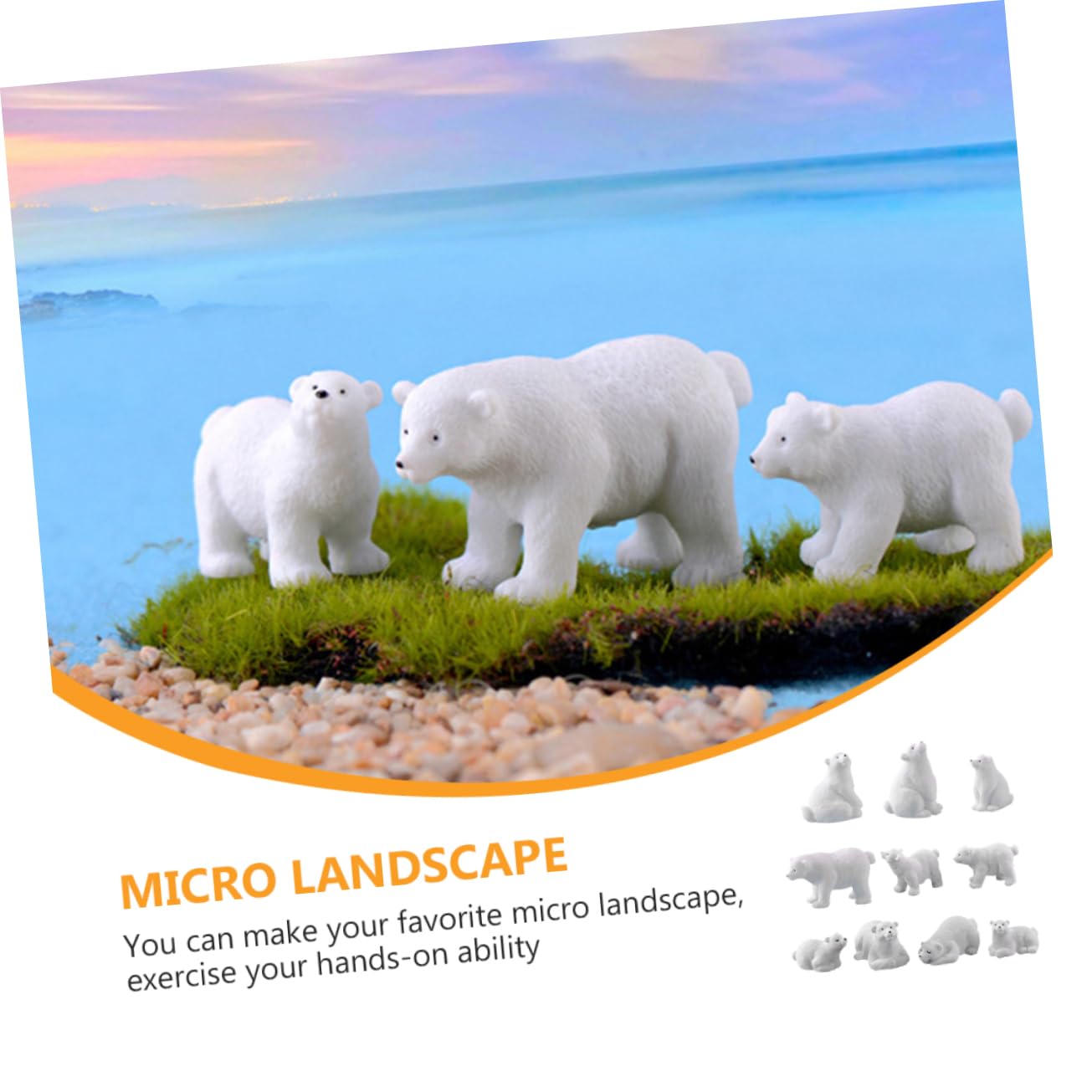 Foto 5 pulgar | Decoraciones Navideñas Feltechelectr Con Forma De Oso Polar En Miniatura X10 - Venta Internacional.