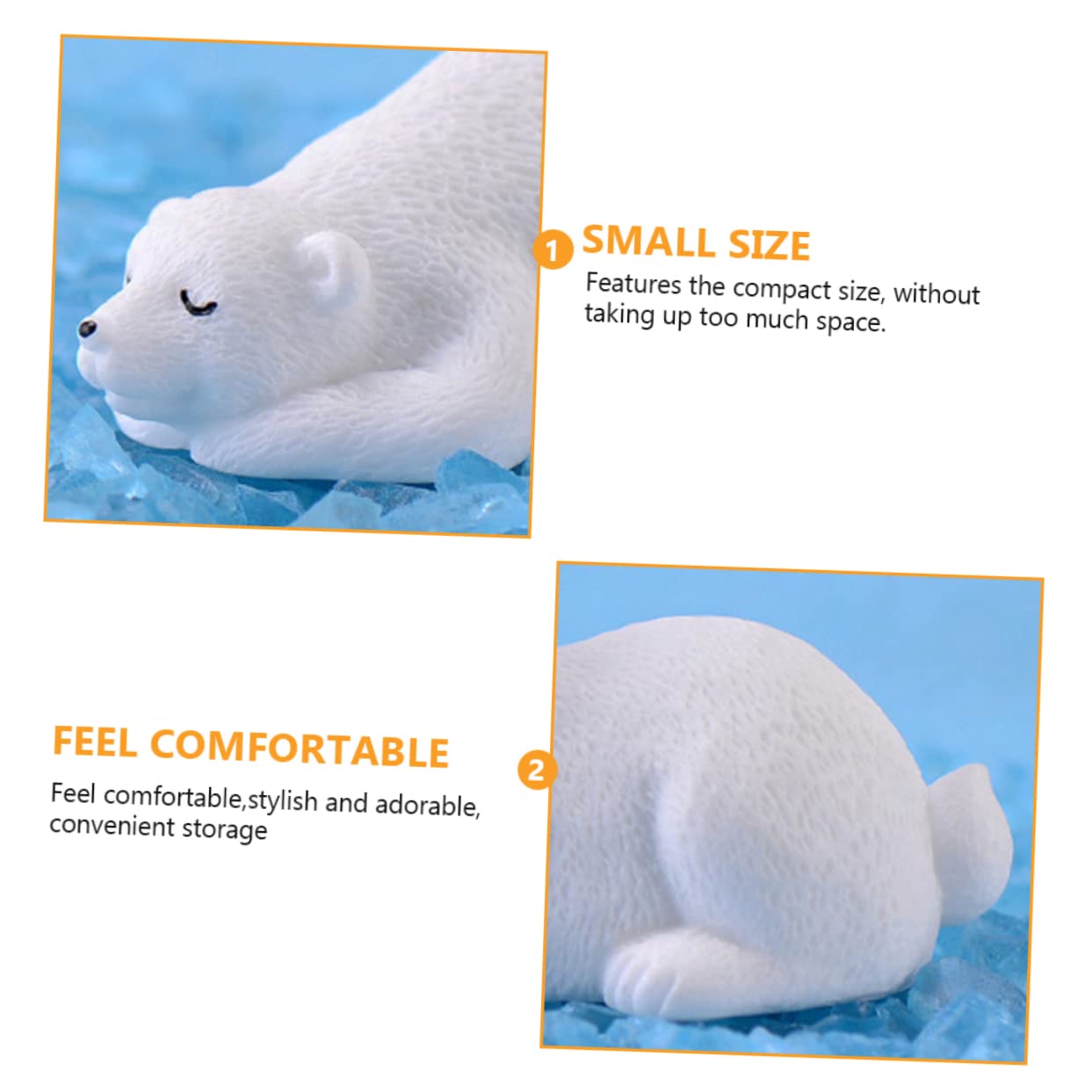 Foto 6 pulgar | Decoraciones Navideñas Feltechelectr Con Forma De Oso Polar En Miniatura X10 - Venta Internacional.