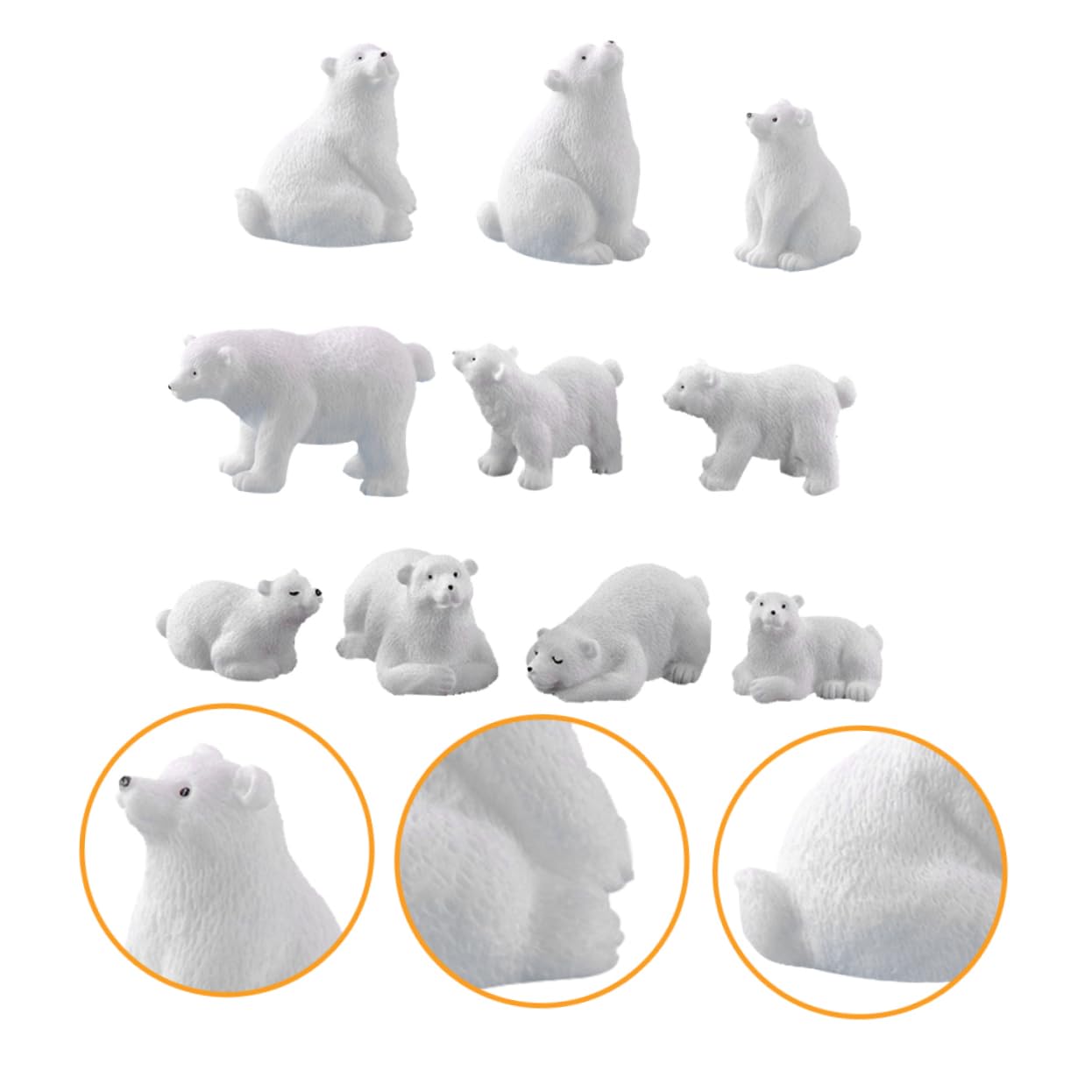 Foto 7 | Decoraciones Navideñas Feltechelectr Con Forma De Oso Polar En Miniatura X10 - Venta Internacional.