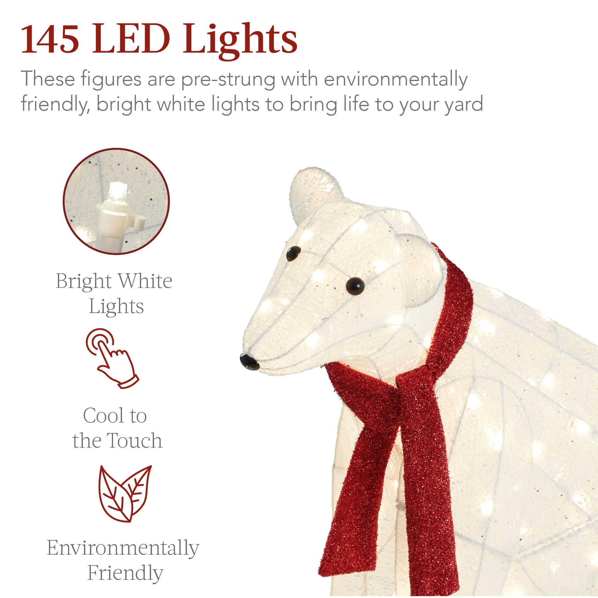 Foto 4 pulgar | Decoración Navideña Best Choice Products Con Oso Polar Iluminado - Venta Internacional.