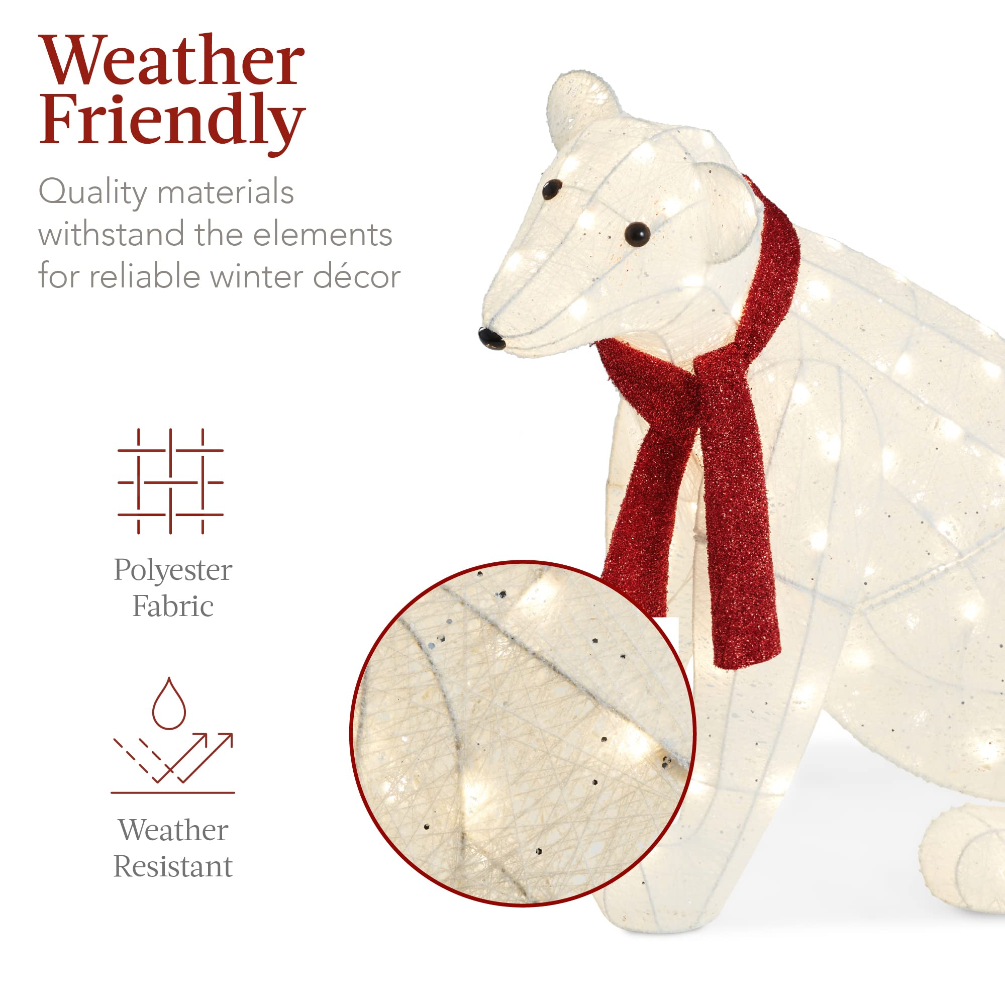 Foto 6 pulgar | Decoración Navideña Best Choice Products Con Oso Polar Iluminado - Venta Internacional.
