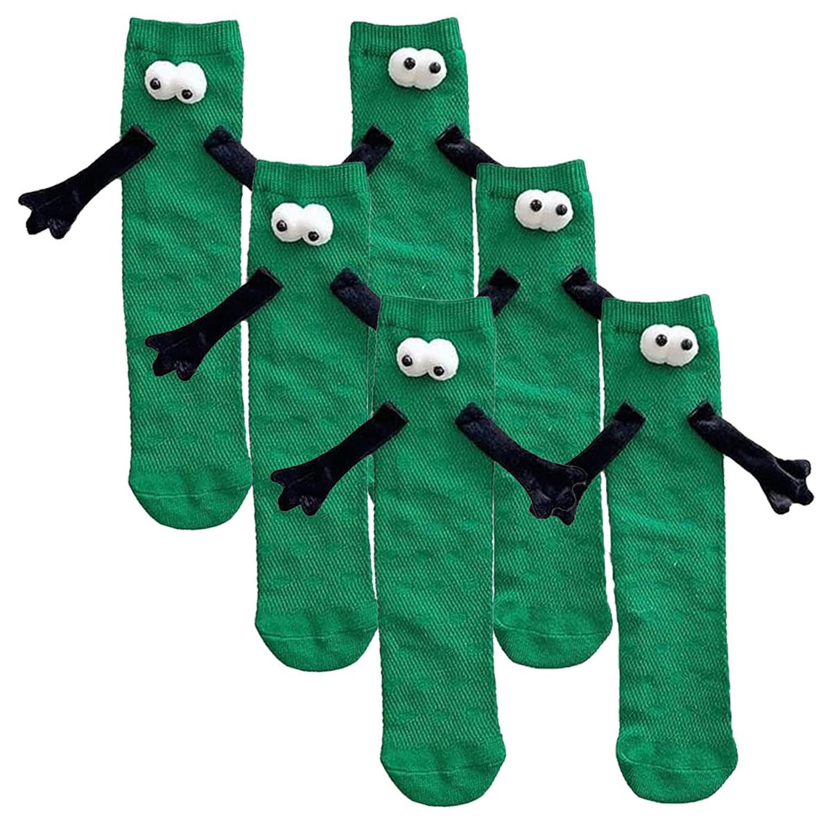 Foto 2 pulgar | Calcetas Decorativas Aerox Verdes 3 Pares